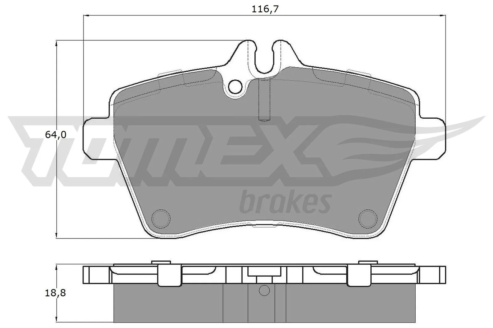 Brake Pad Set, disc brake TX 14-56