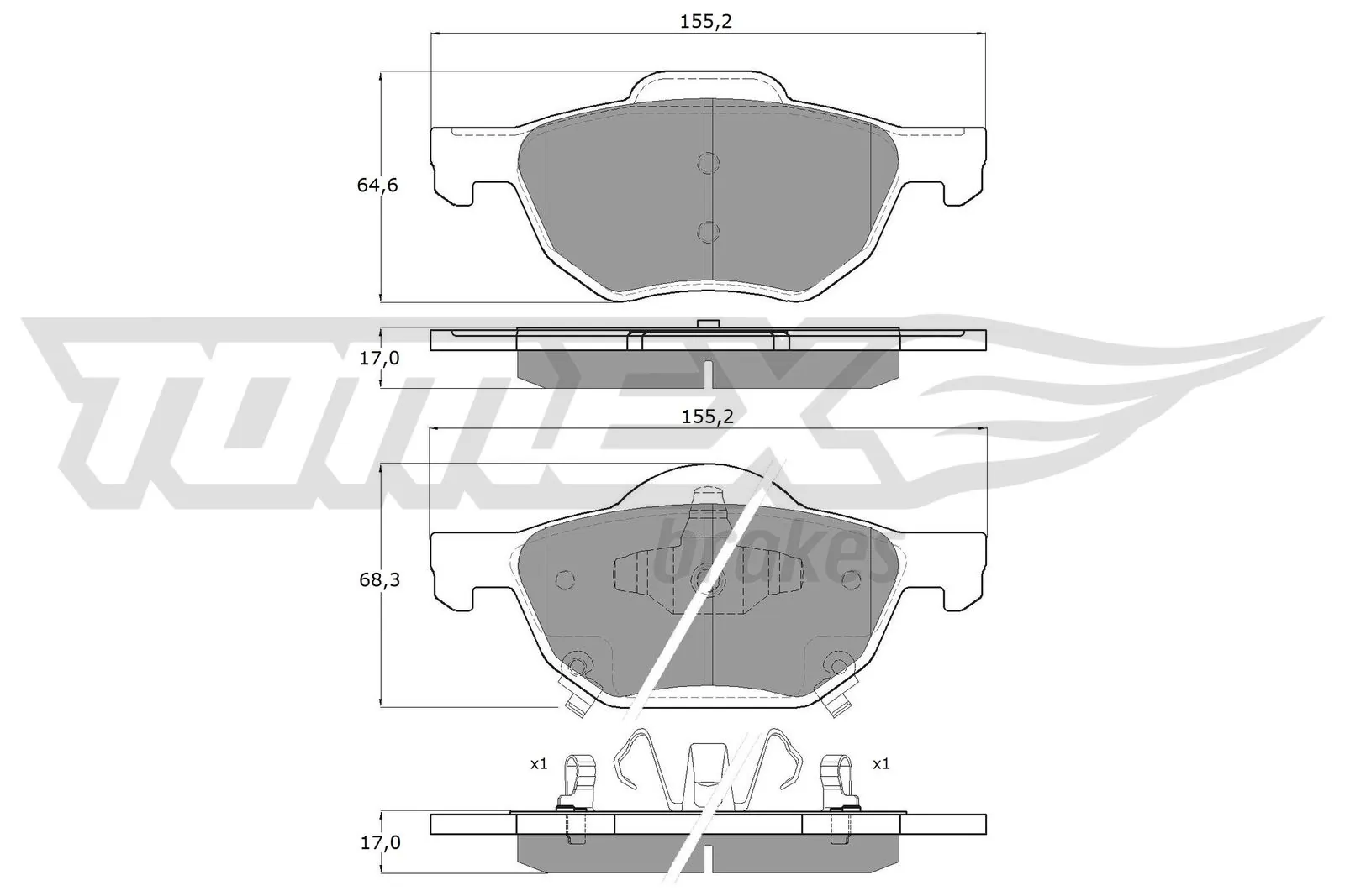 Brake Pad Set, disc brake TX 14-50