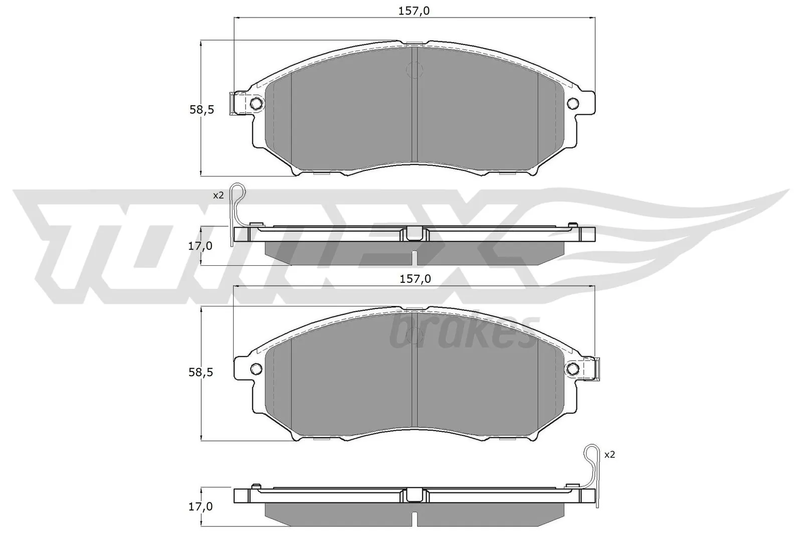 Brake Pad Set, disc brake TX 19-27