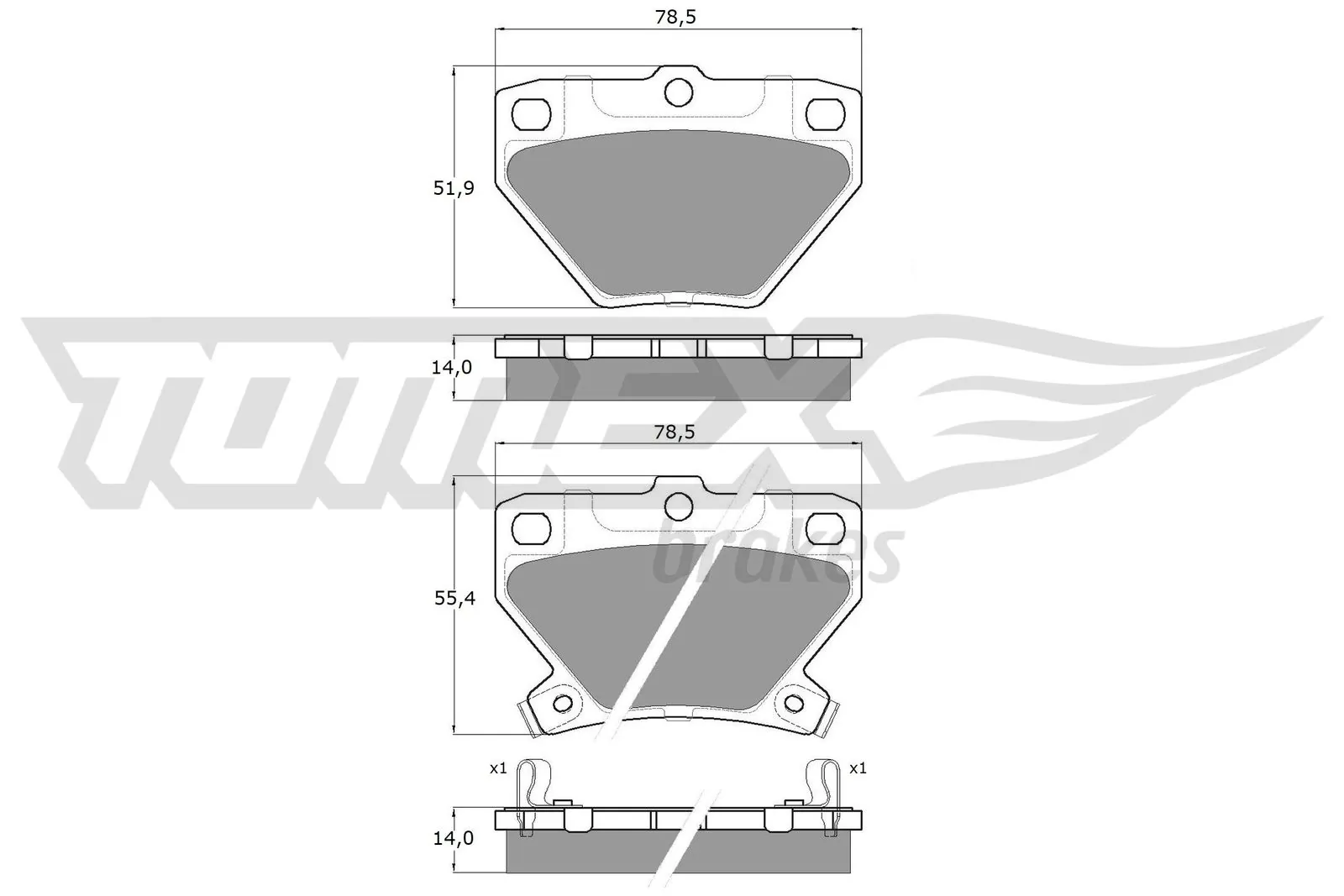 Brake Pad Set, disc brake TX 13-77
