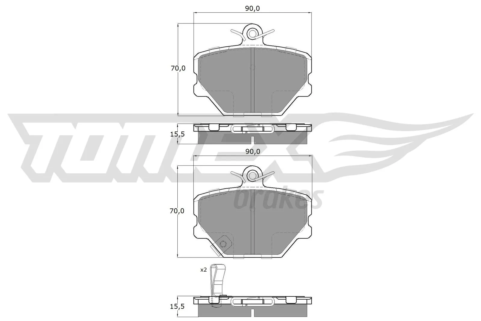 Brake Pad Set, disc brake TX 15-07