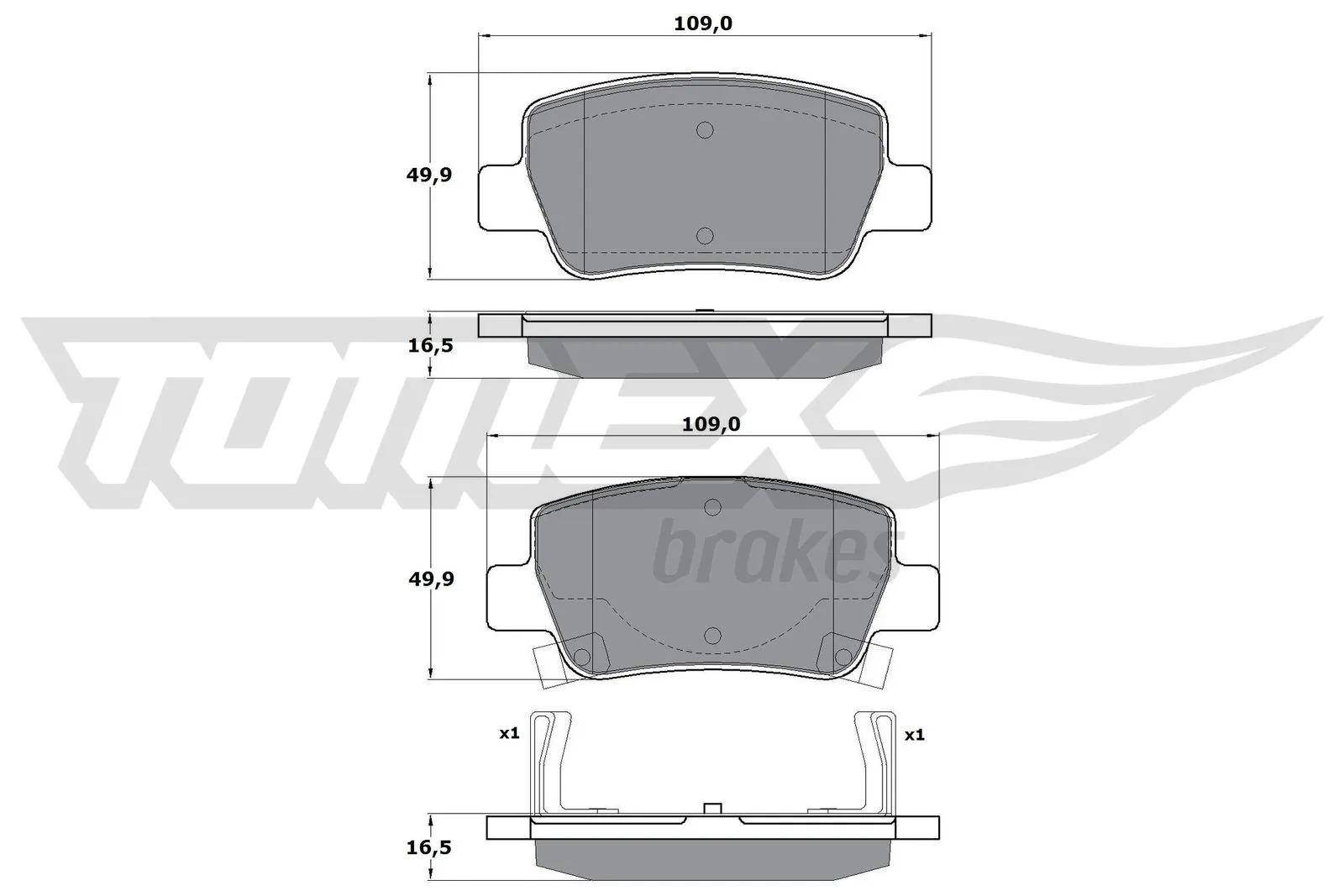 Brake Pad Set, disc brake TX 17-21