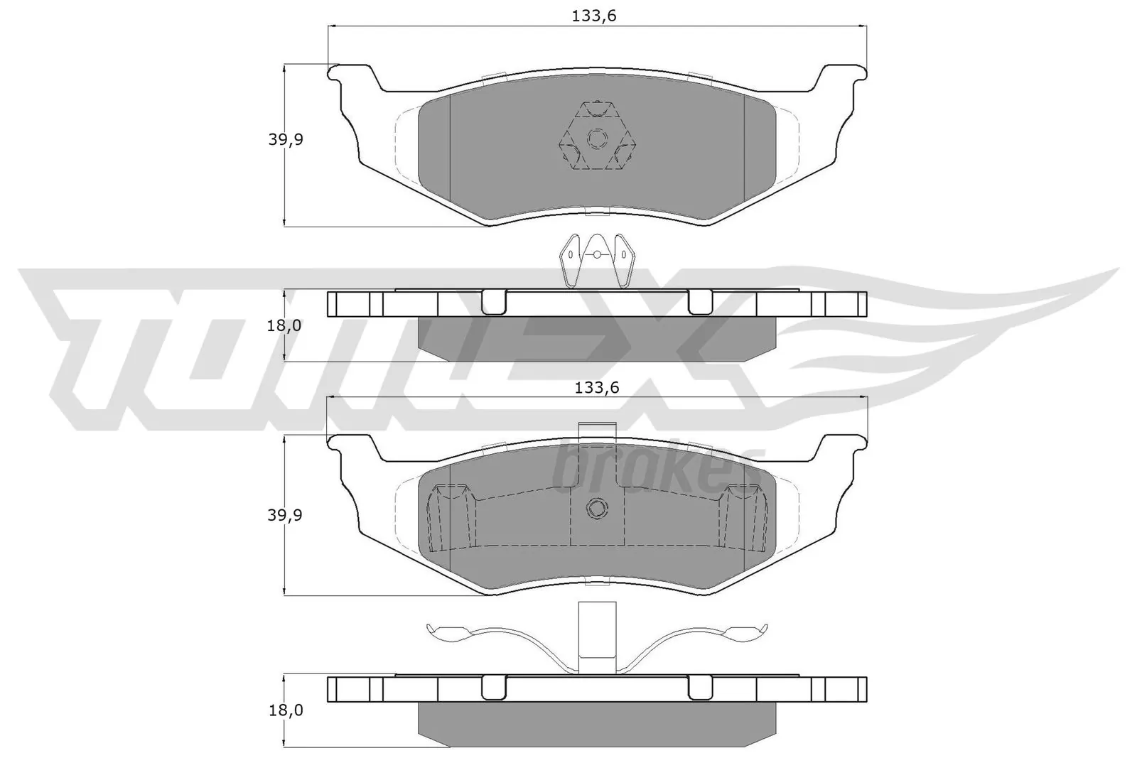 Brake Pad Set, disc brake TX 15-91