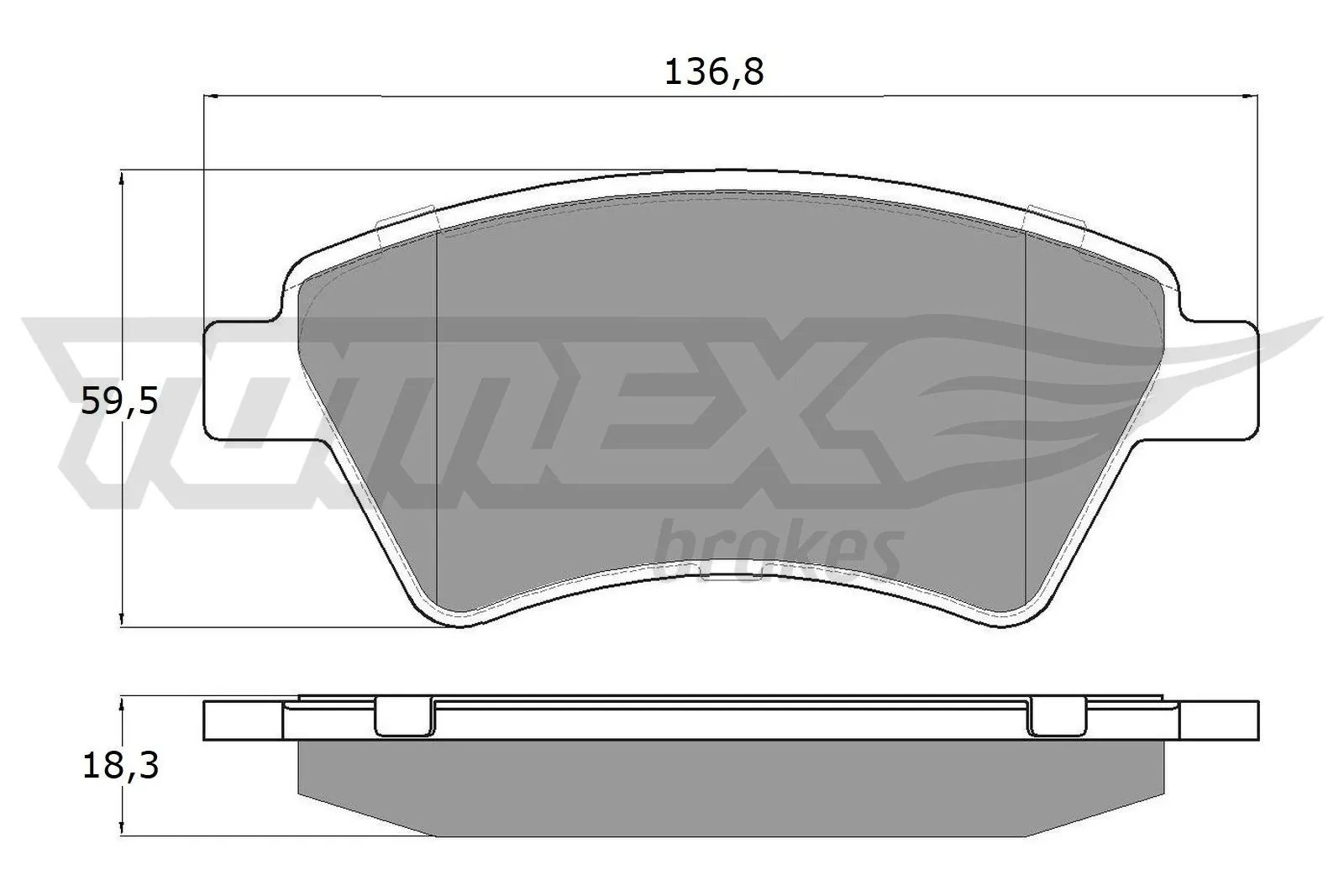 Brake Pad Set, disc brake TX 13-54