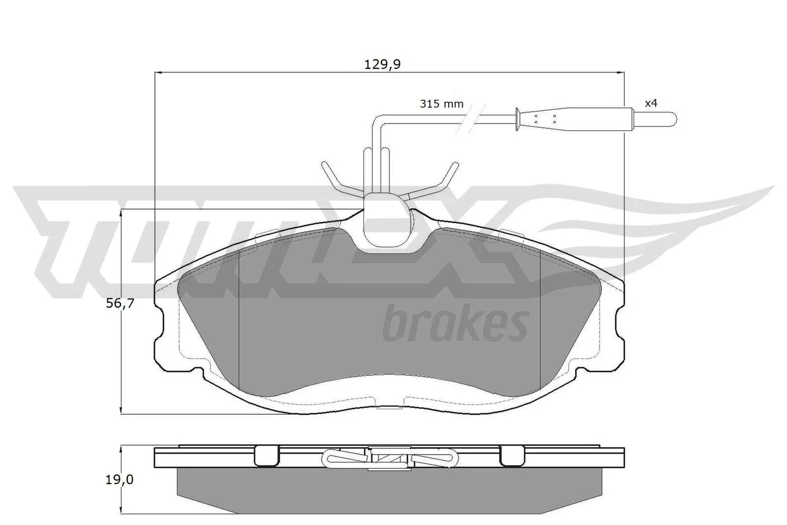 Brake Pad Set, disc brake TX 11-62