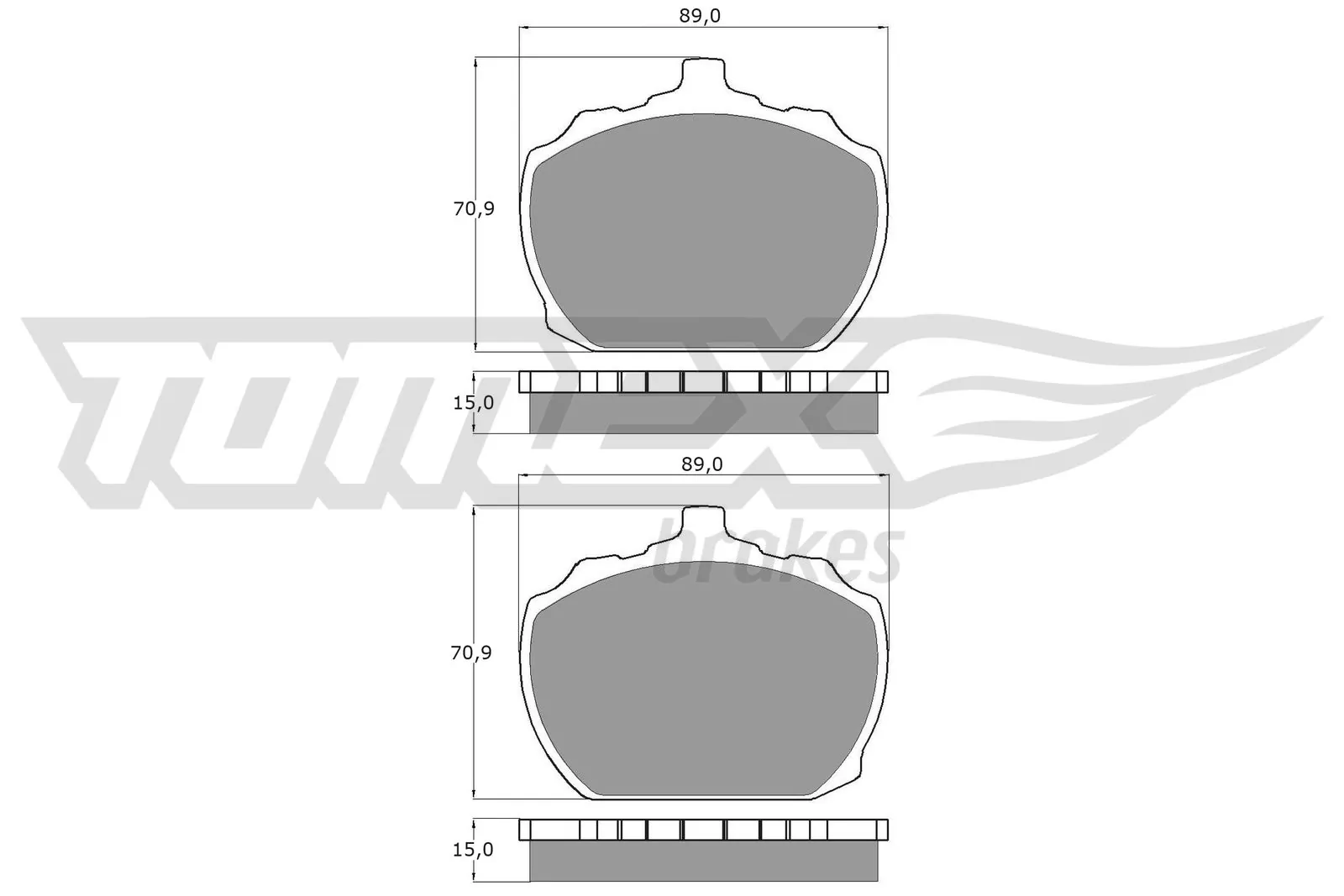 Brake Pad Set, disc brake TX 10-60