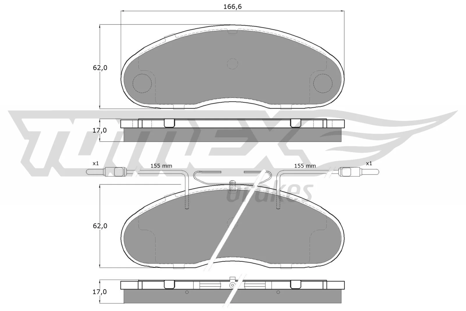 Brake Pad Set, disc brake TX 15-18