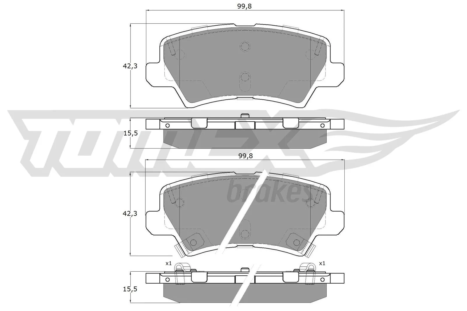 Brake Pad Set, disc brake TX 19-67