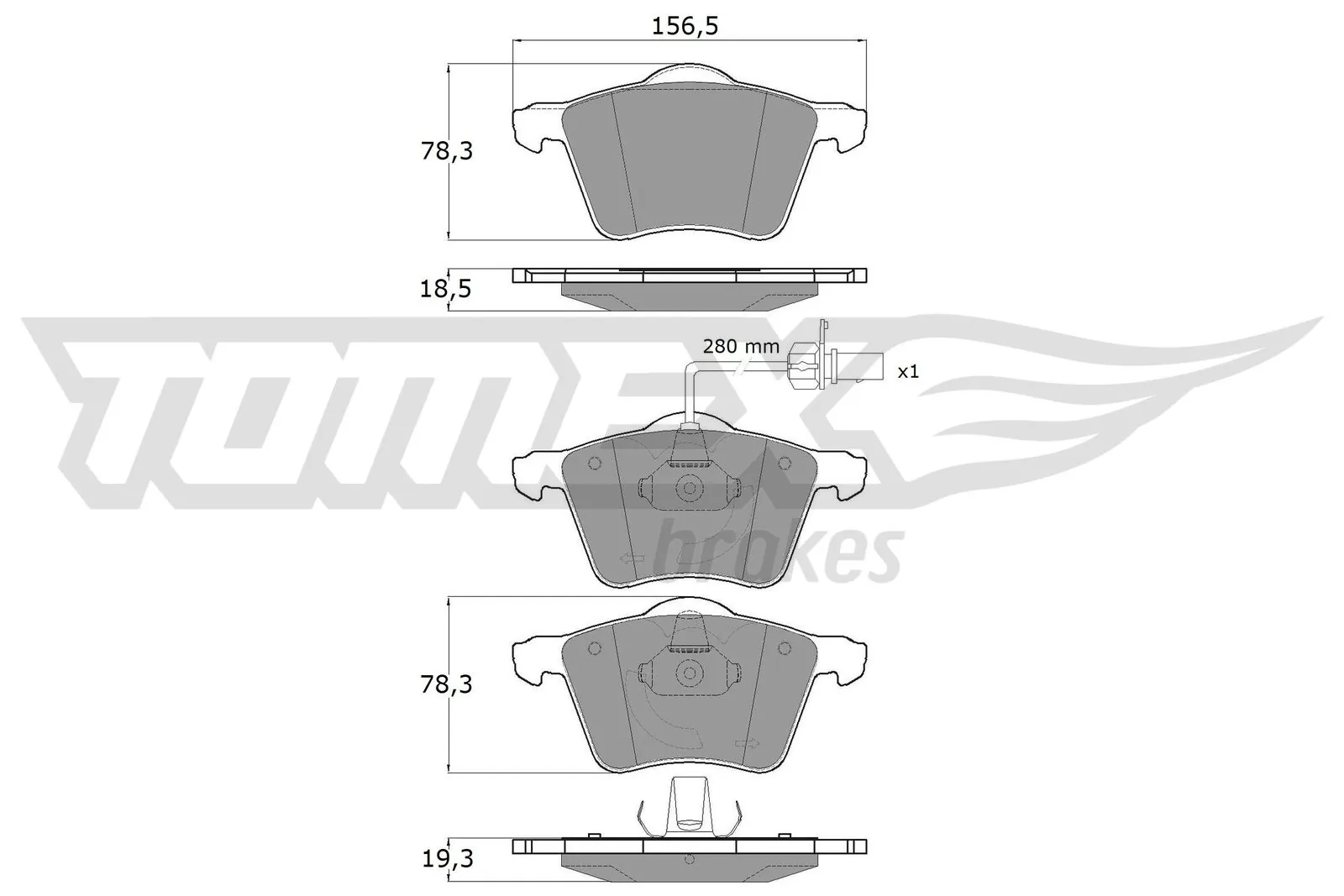 Brake Pad Set, disc brake TX 13-58
