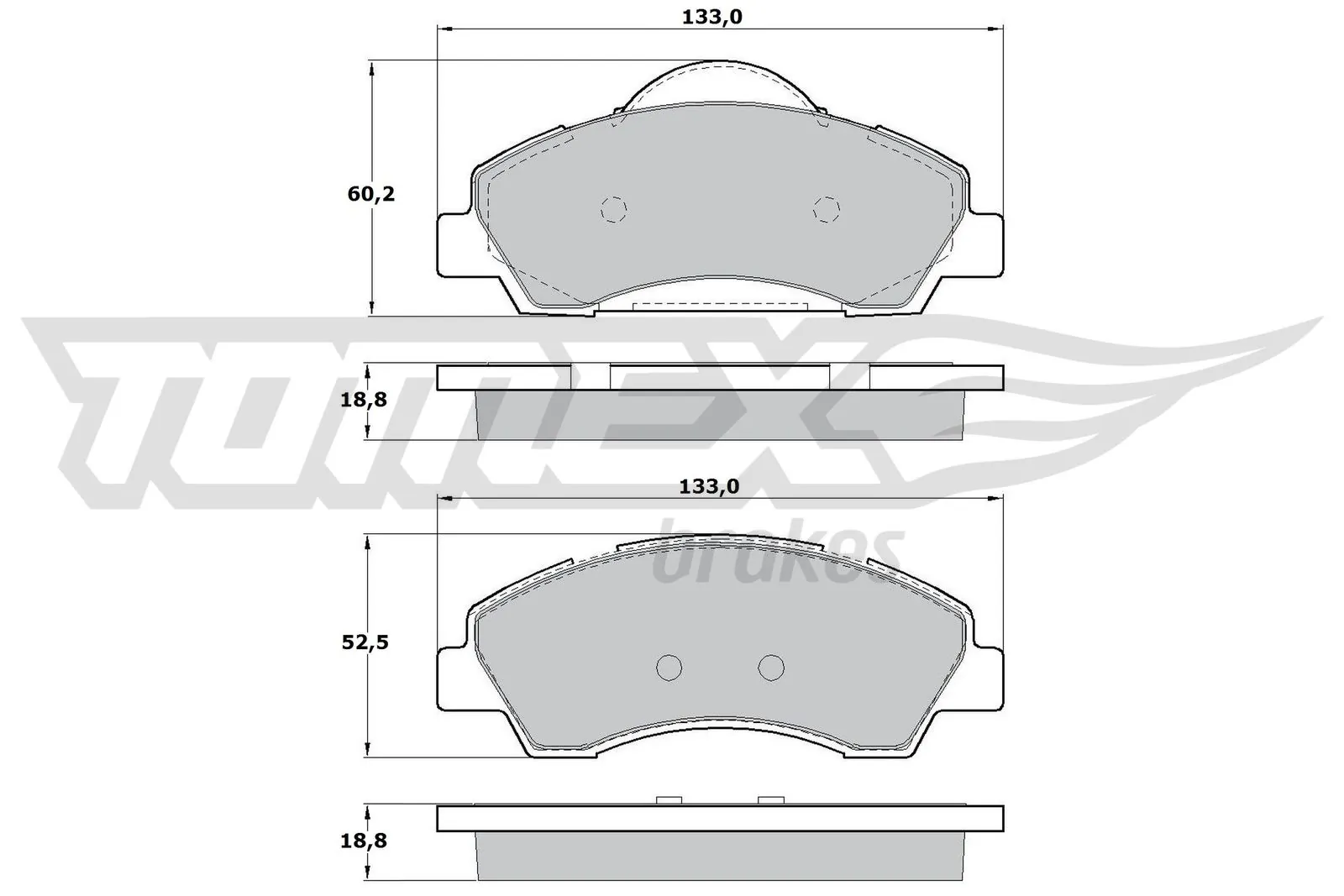 Brake Pad Set, disc brake TX 17-28