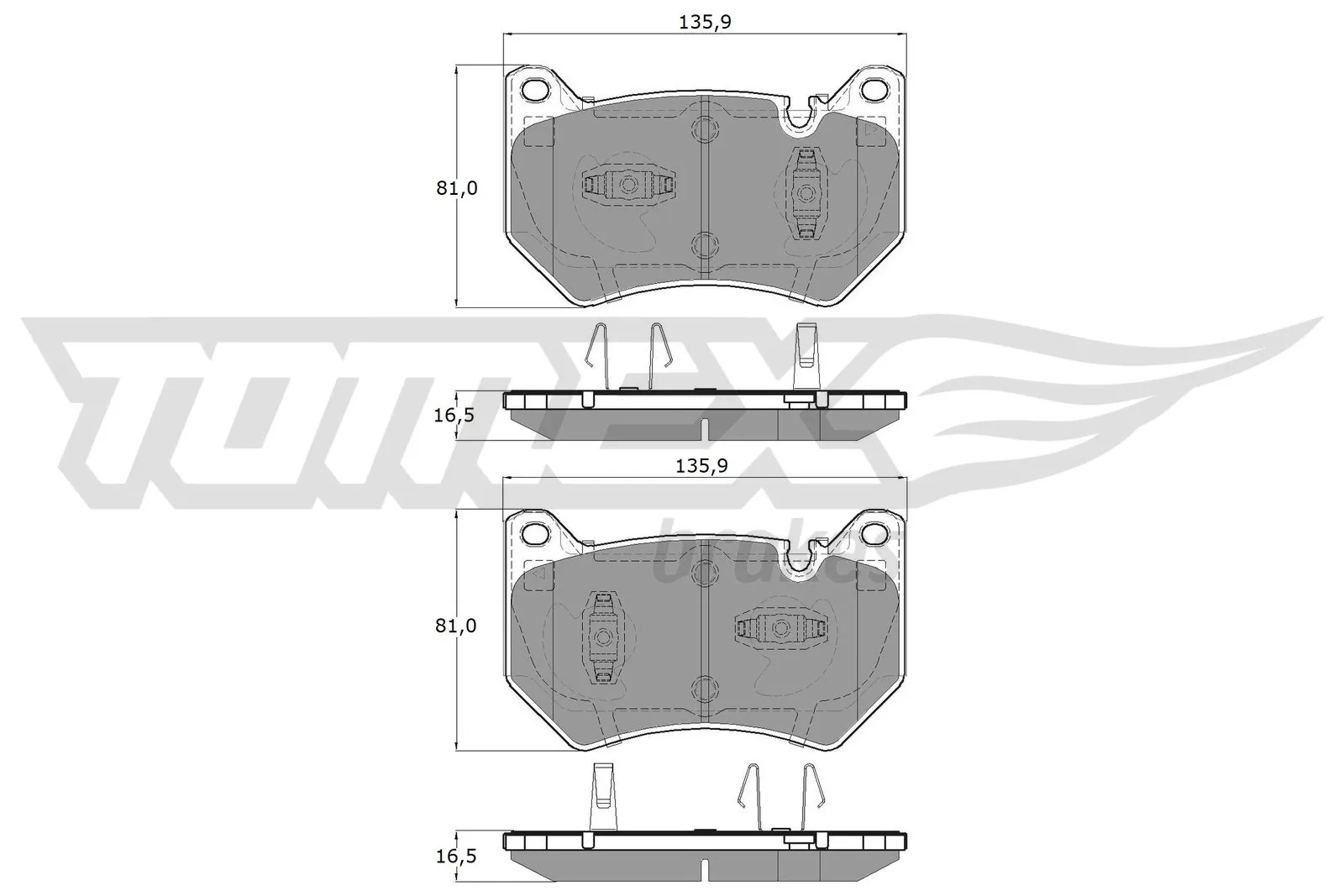 Brake Pad Set, disc brake TX 19-431