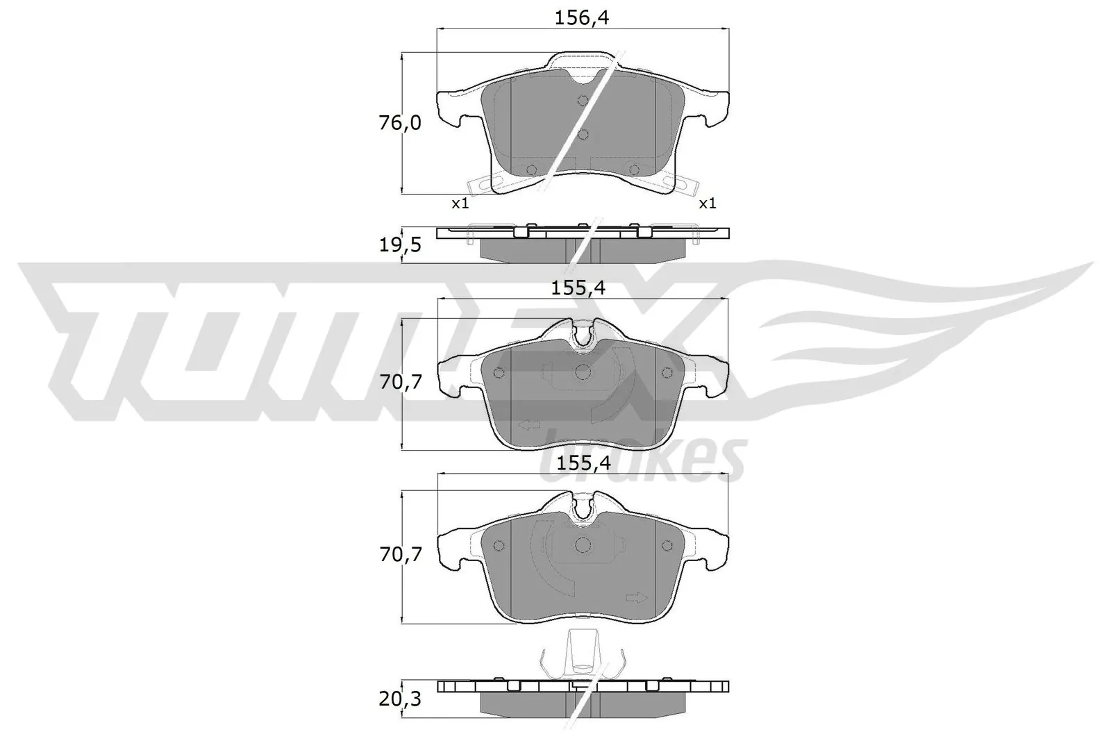Brake Pad Set, disc brake TX 13-00
