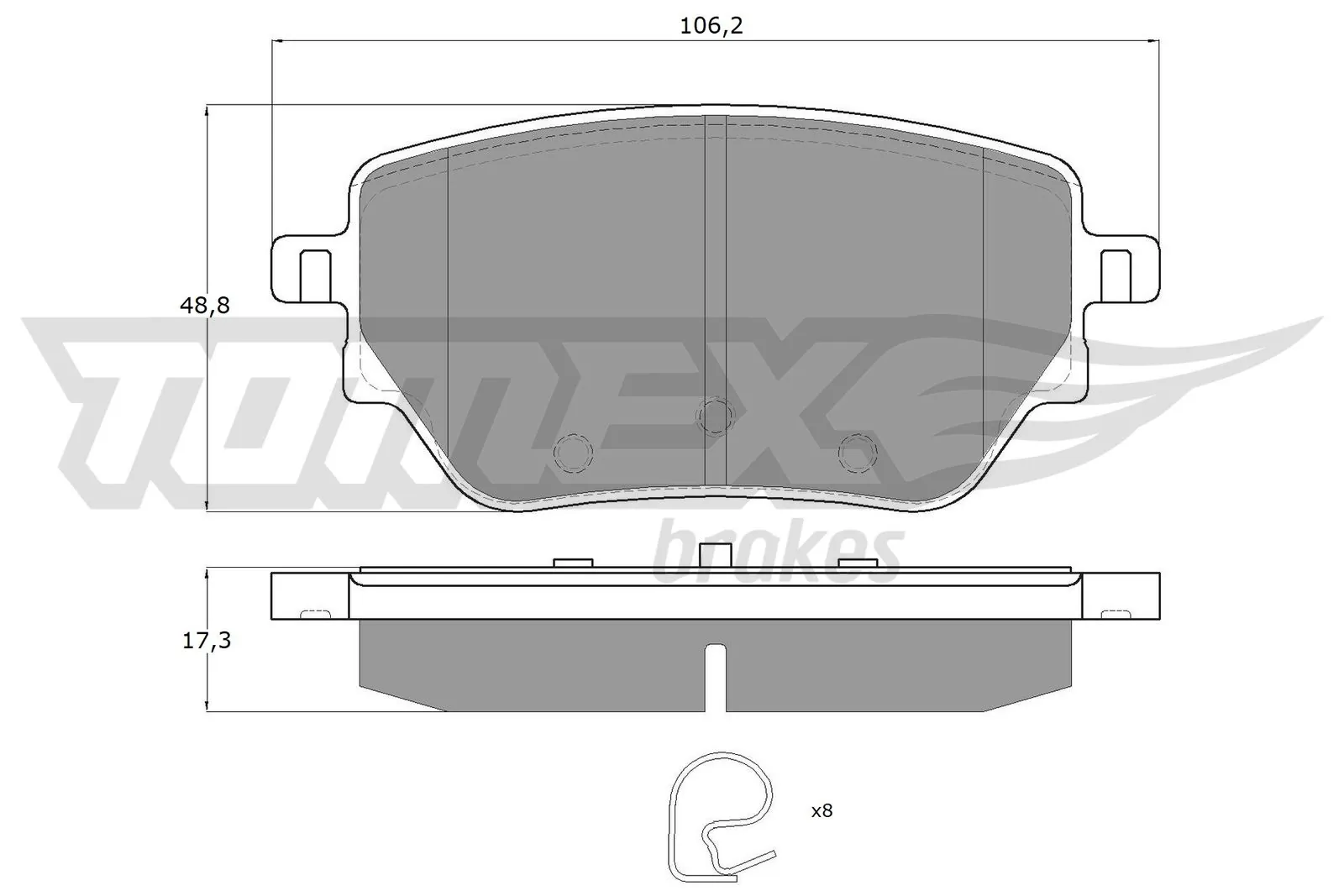 Brake Pad Set, disc brake TX 12-08