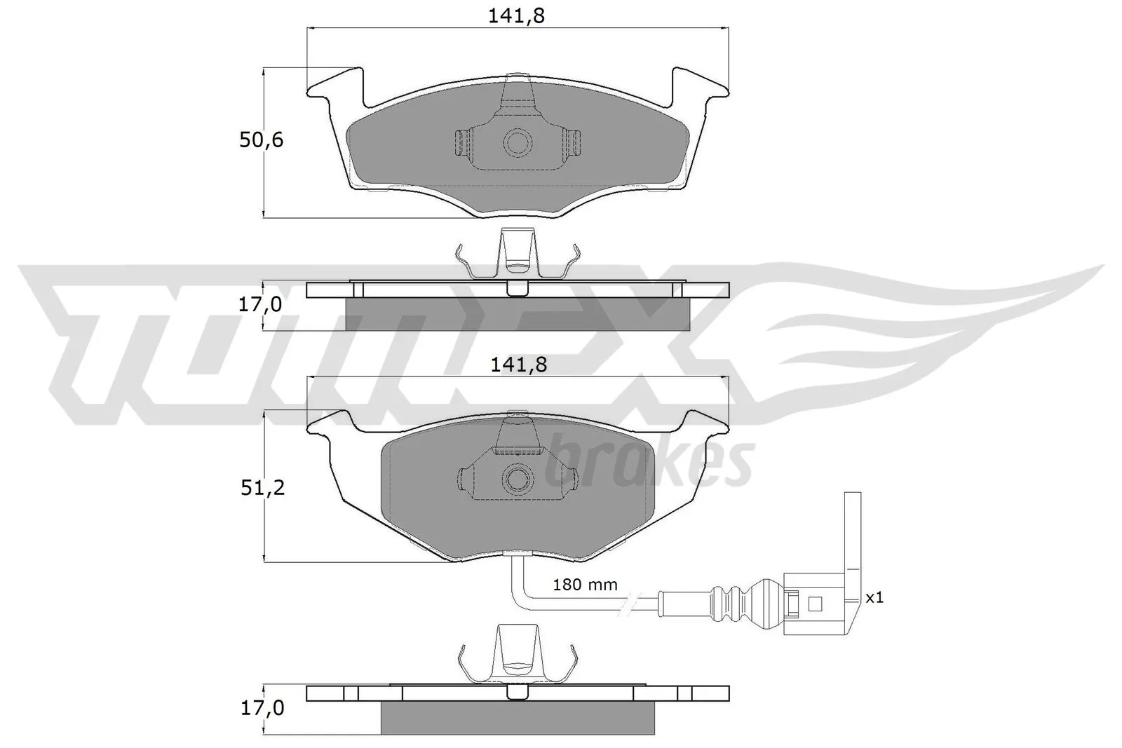 Brake Pad Set, disc brake TX 14-78