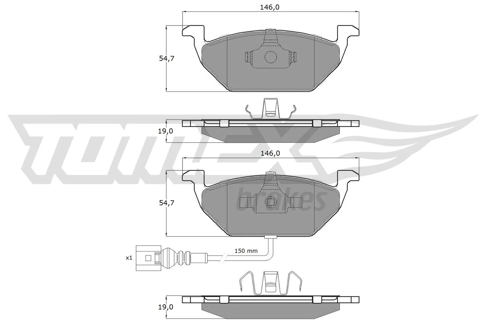 Brake Pad Set, disc brake TX 12-11