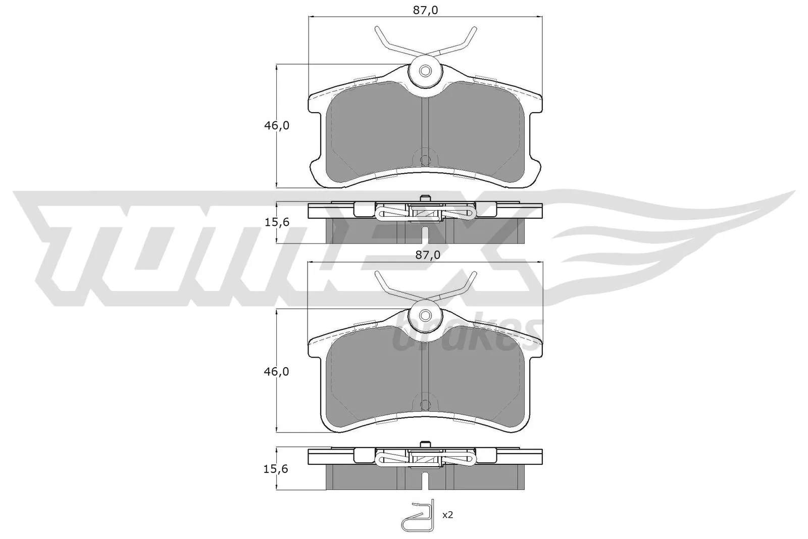Brake Pad Set, disc brake TX 13-65