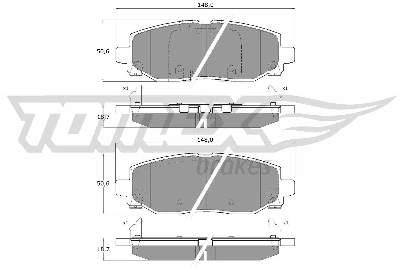Brake Pad Set, disc brake TX 60-04
