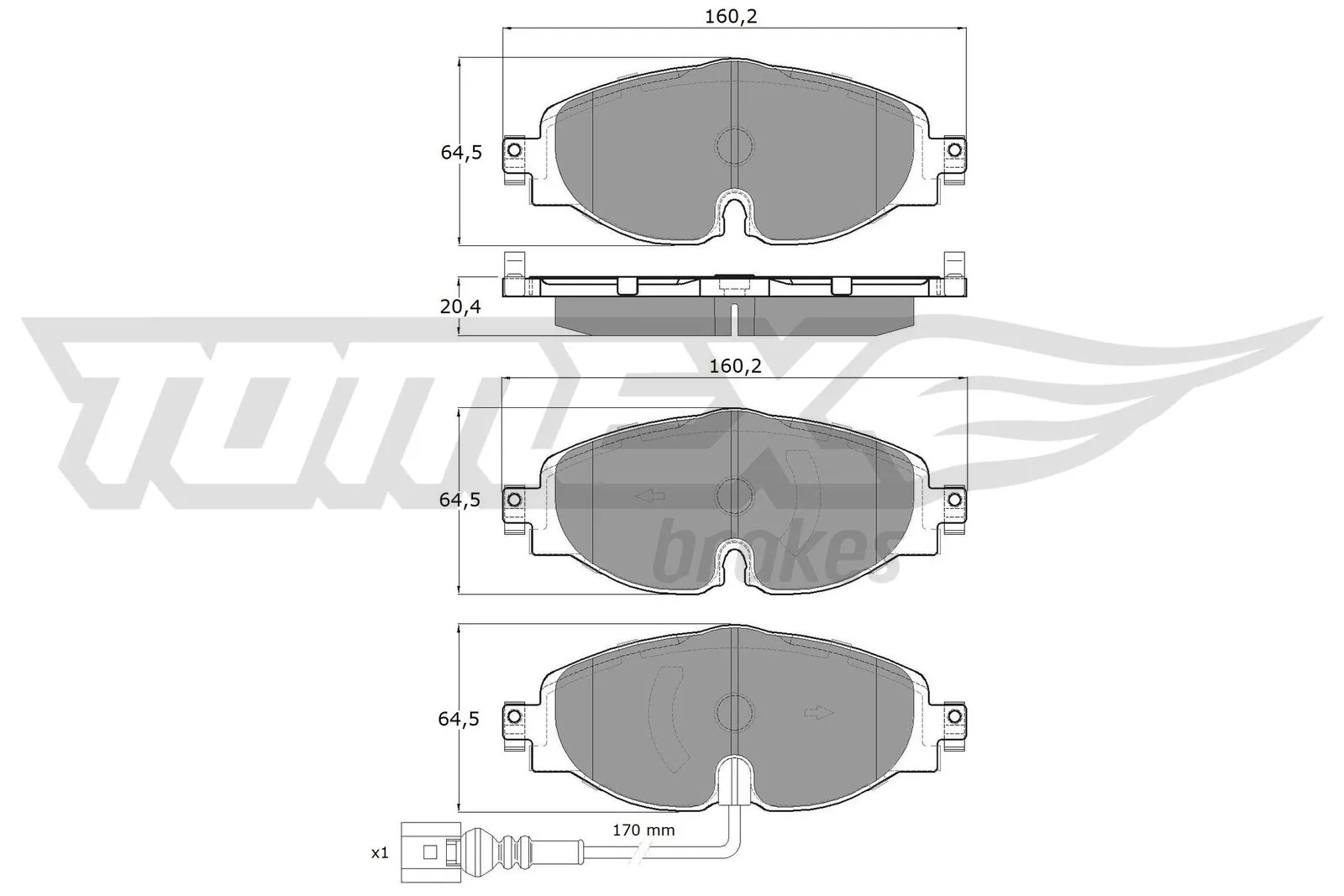 Brake Pad Set, disc brake TX 16-97