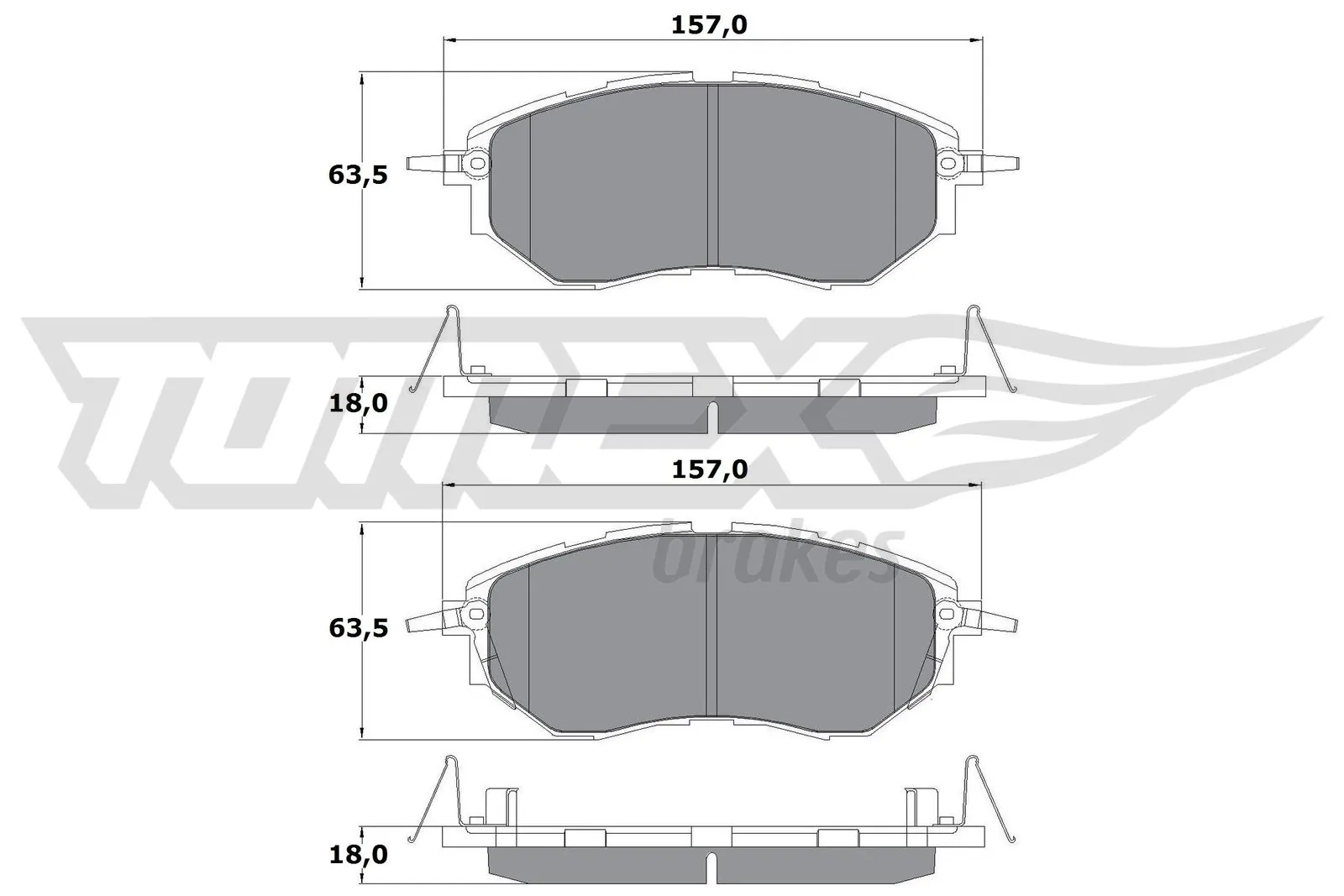 Brake Pad Set, disc brake TX 15-54