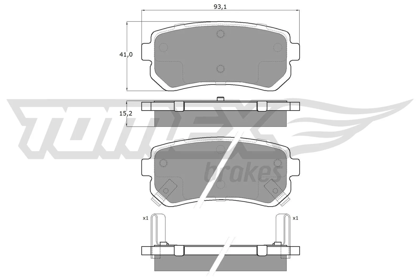 Brake Pad Set, disc brake TX 15-66