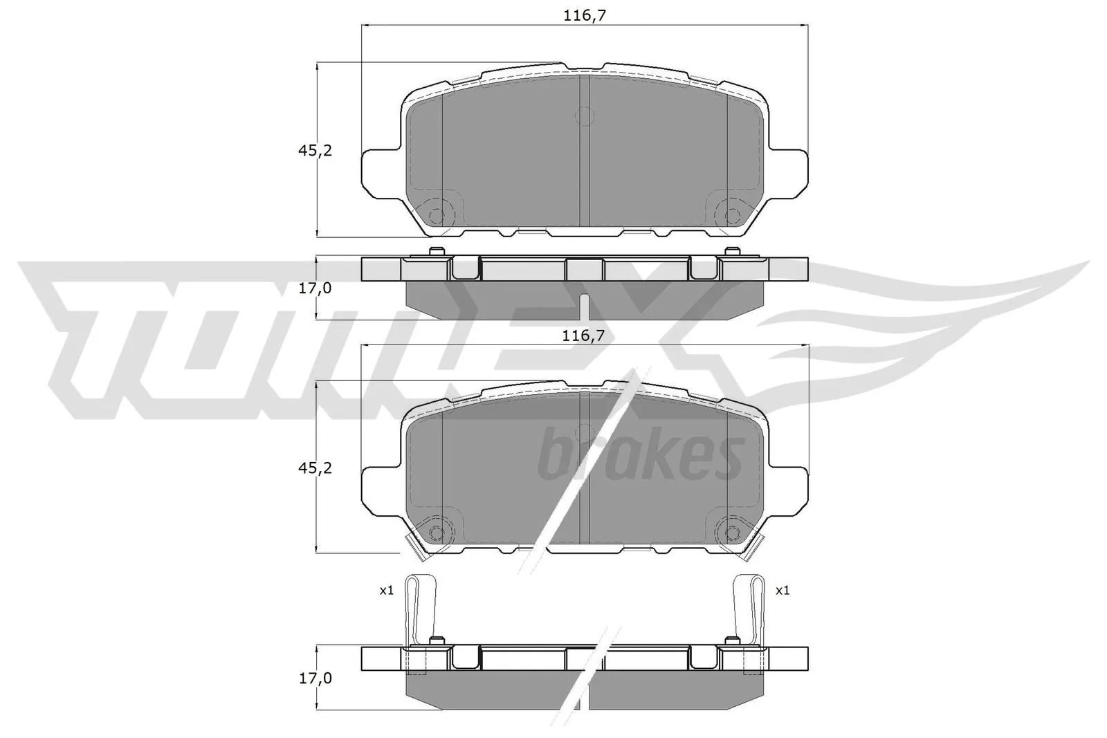 Brake Pad Set, disc brake TX 19-99