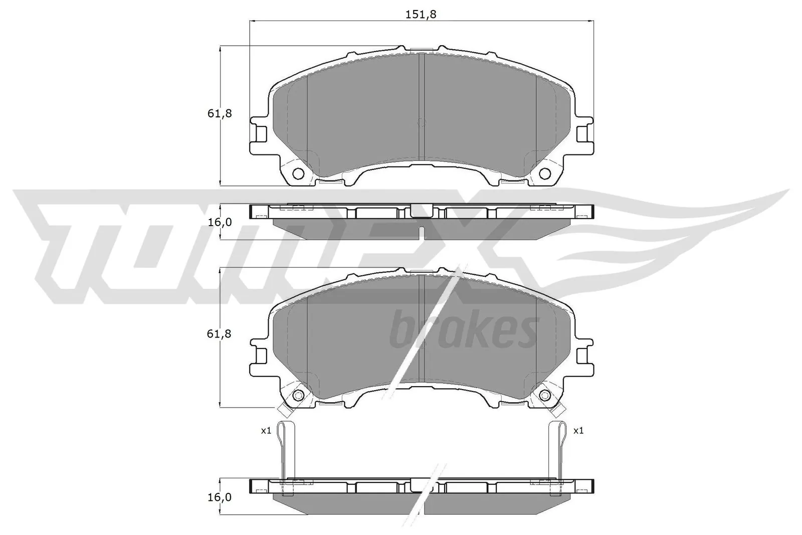 Brake Pad Set, disc brake TX 18-99
