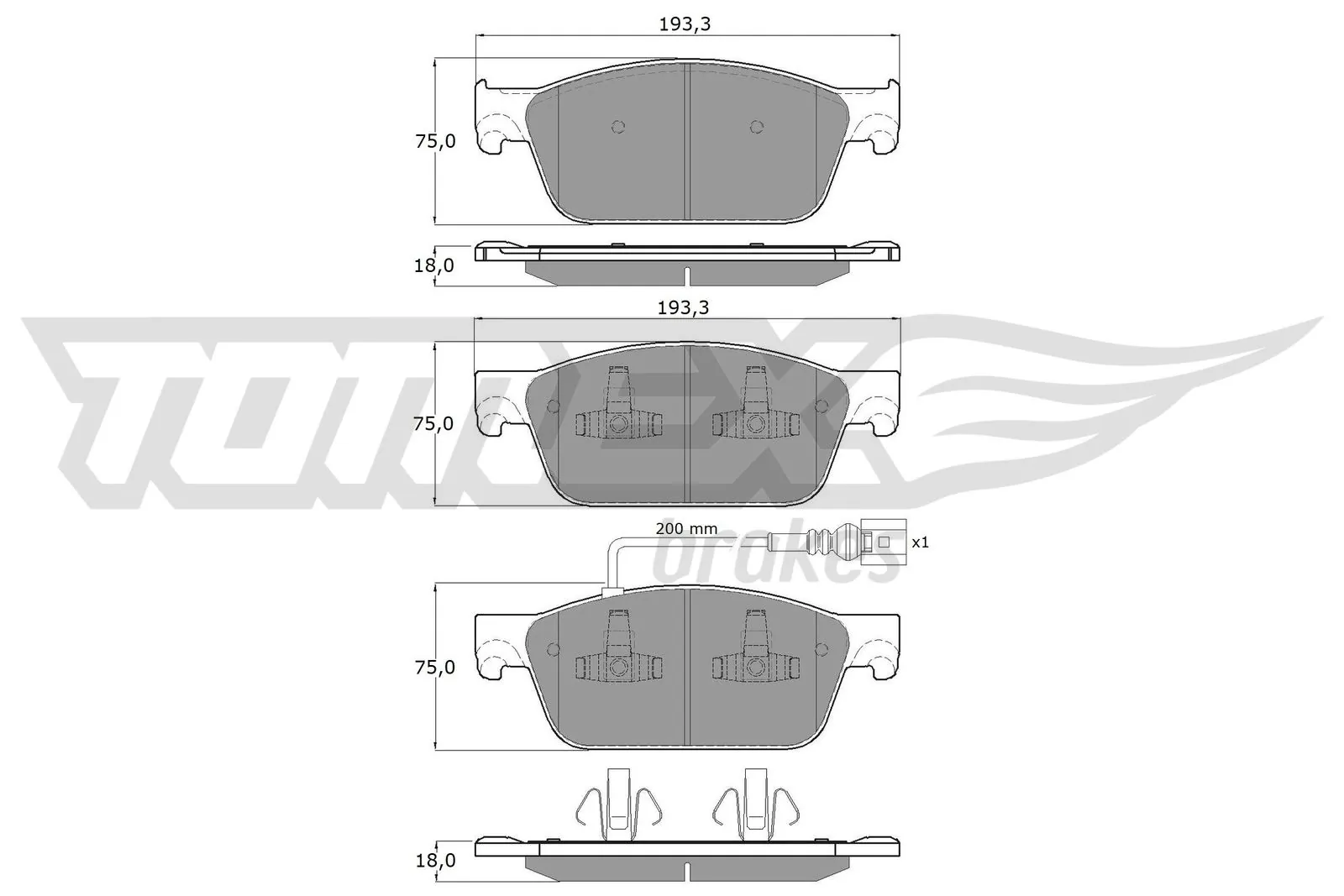 Brake Pad Set, disc brake TX 16-46