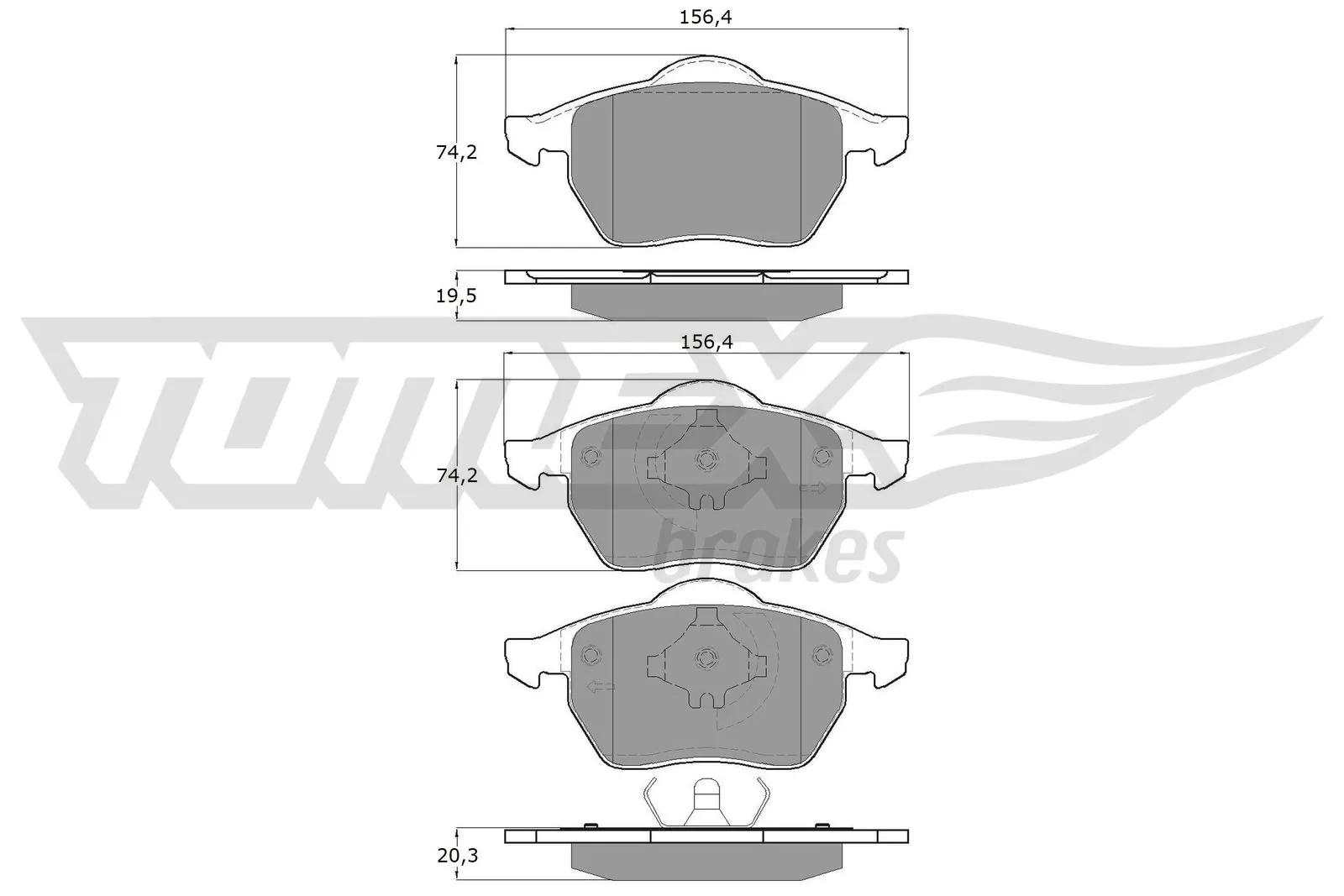 Brake Pad Set, disc brake TX 16-54