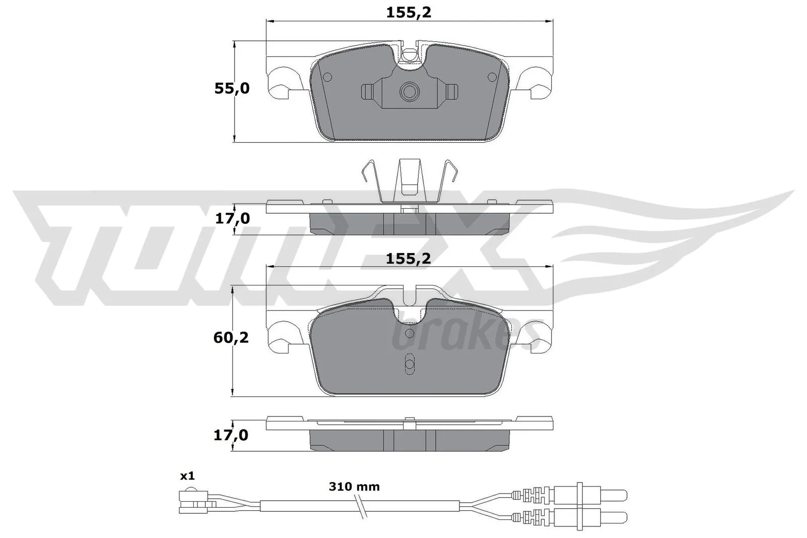 Brake Pad Set, disc brake TX 17-31