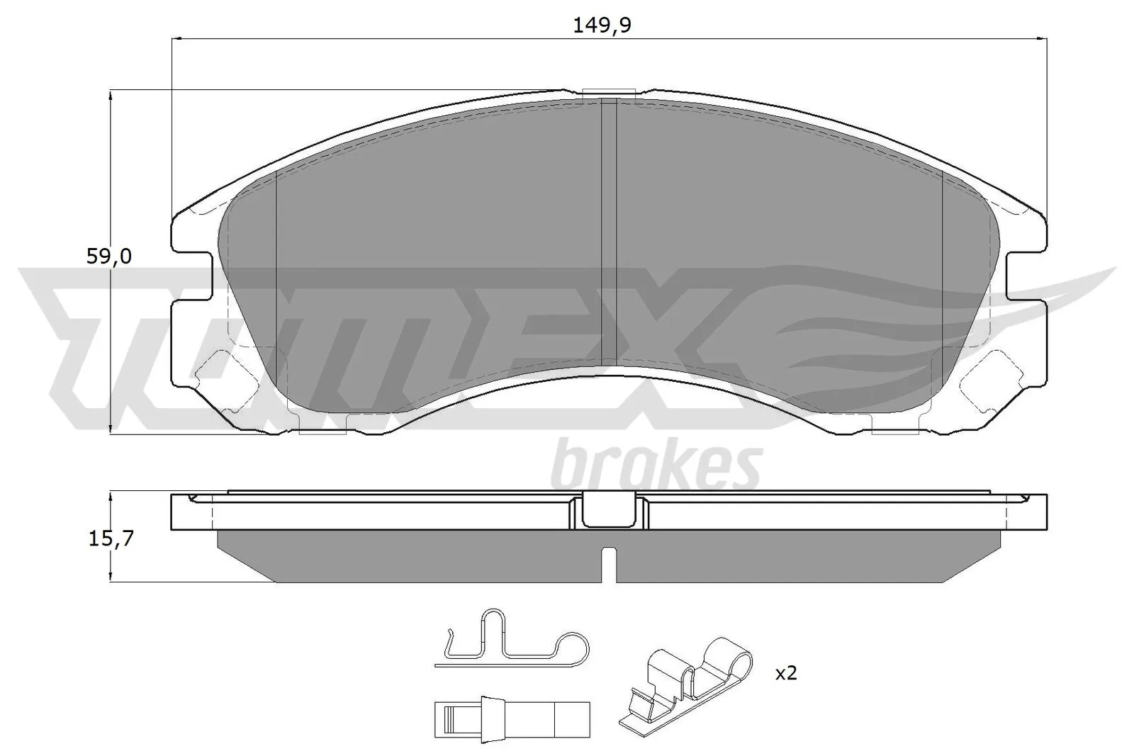 Brake Pad Set, disc brake TX 14-60