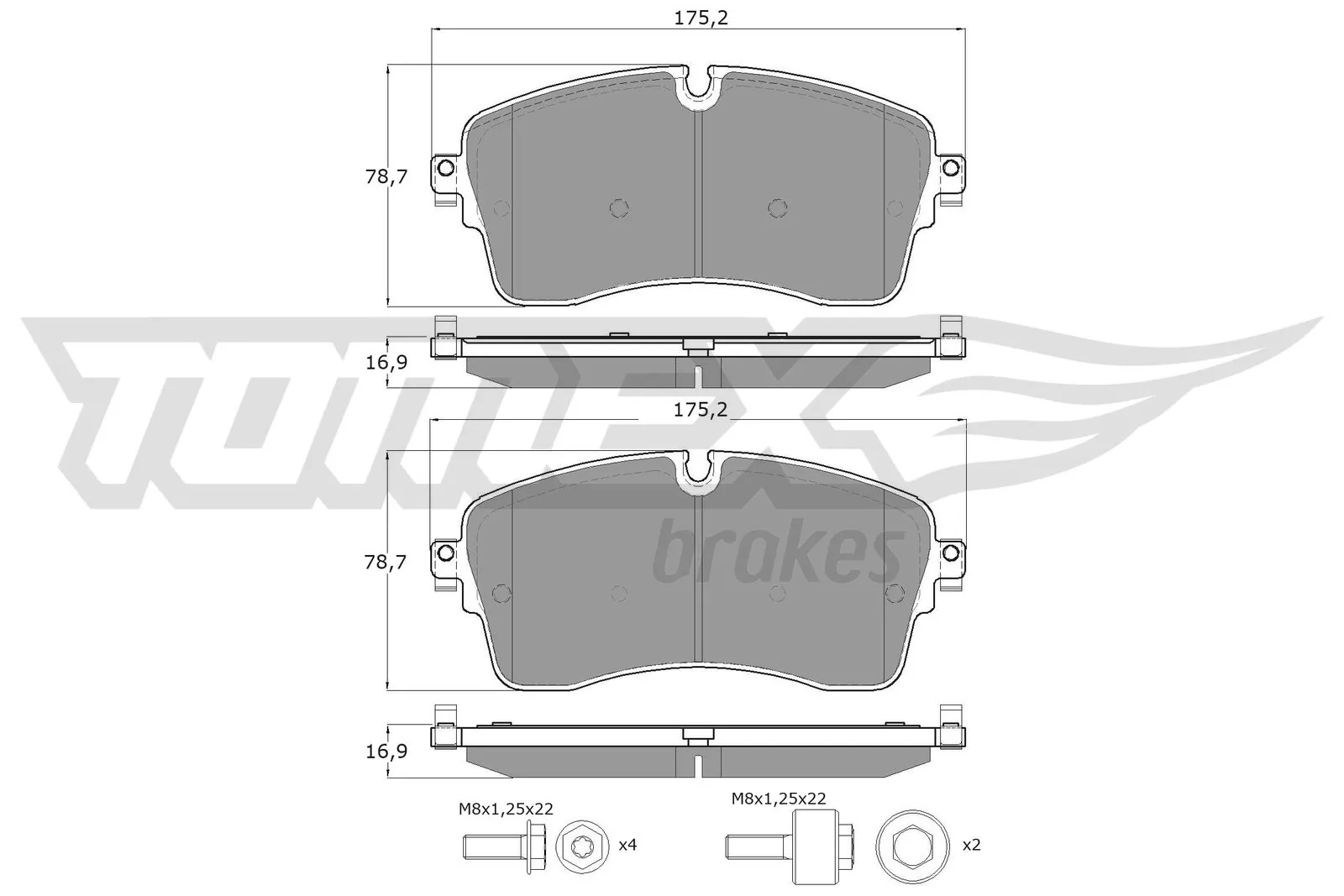 Brake Pad Set, disc brake TX 60-55
