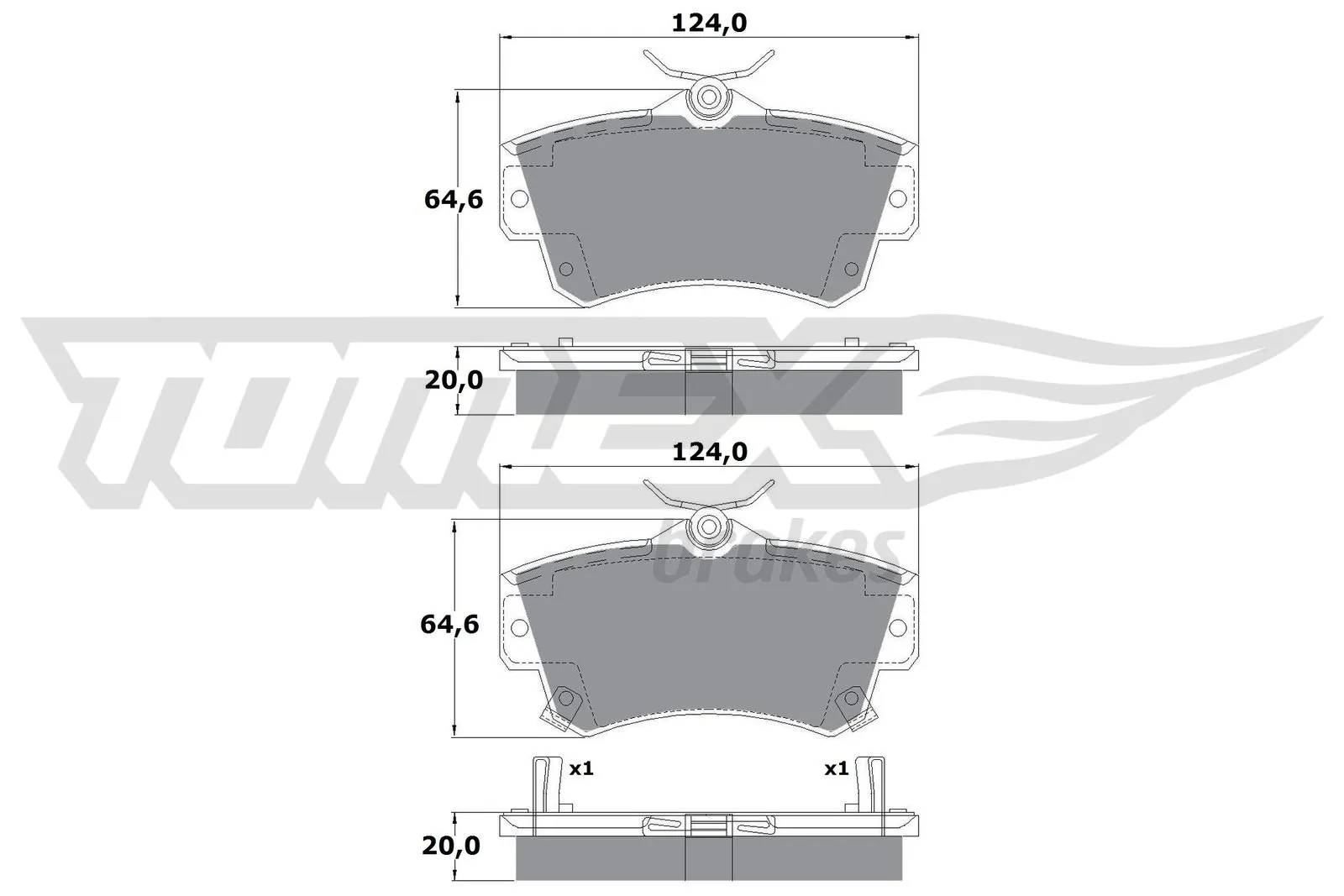 Brake Pad Set, disc brake TX 14-97