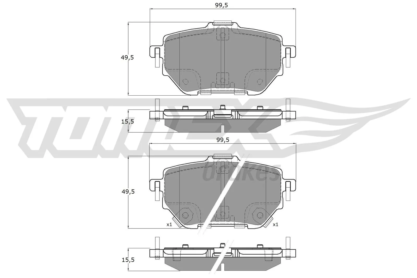 Brake Pad Set, disc brake TX 19-84