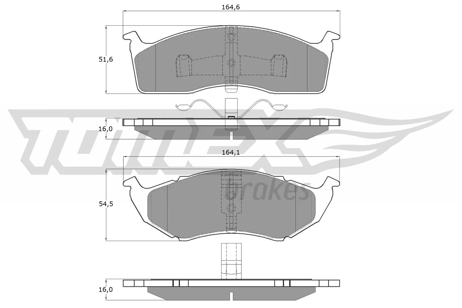 Brake Pad Set, disc brake TX 15-34