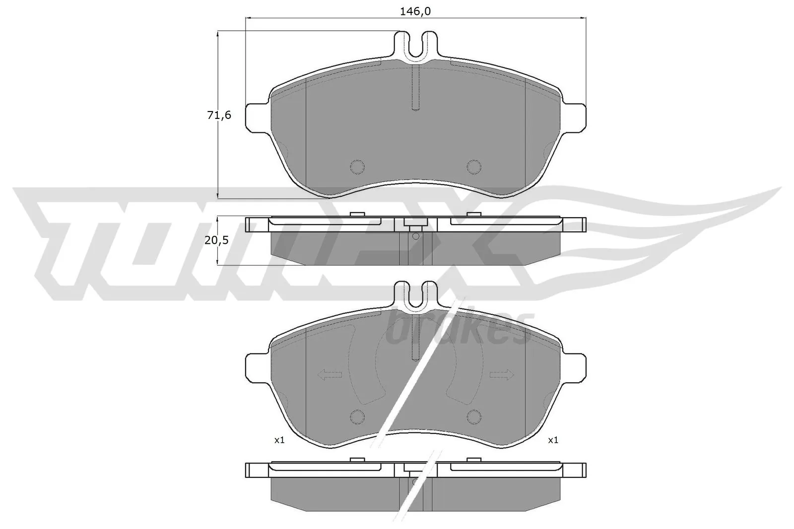 Brake Pad Set, disc brake TX 16-02