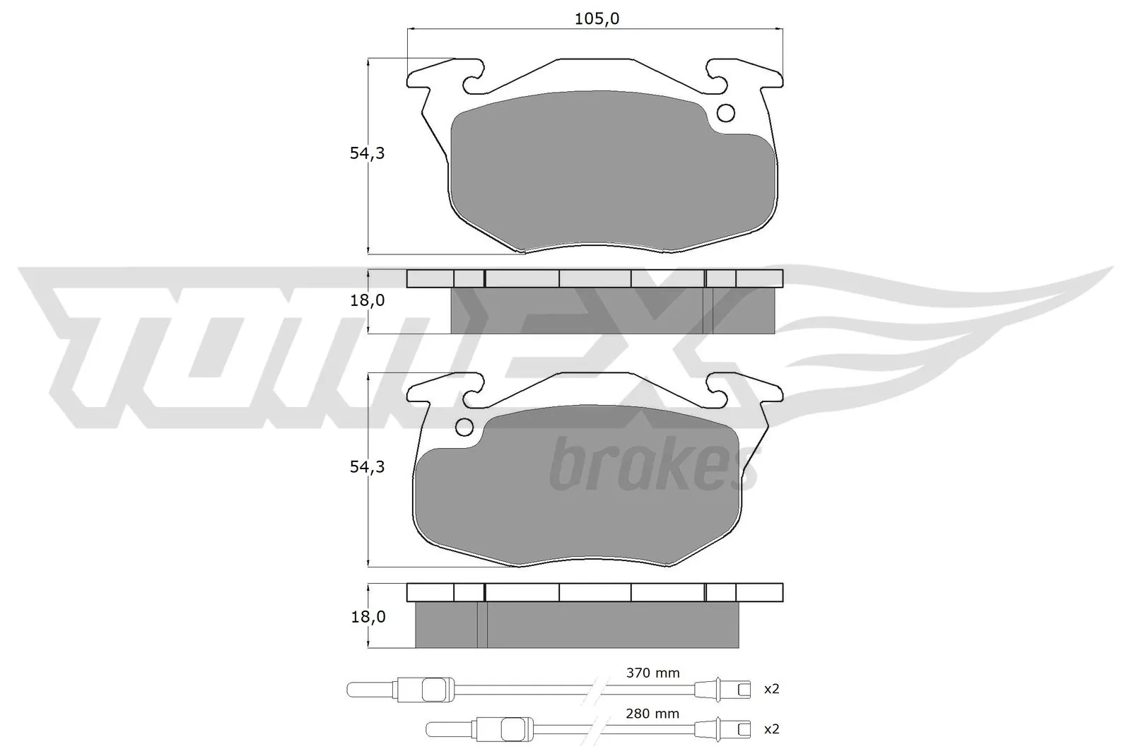 Brake Pad Set, disc brake TX 10-341
