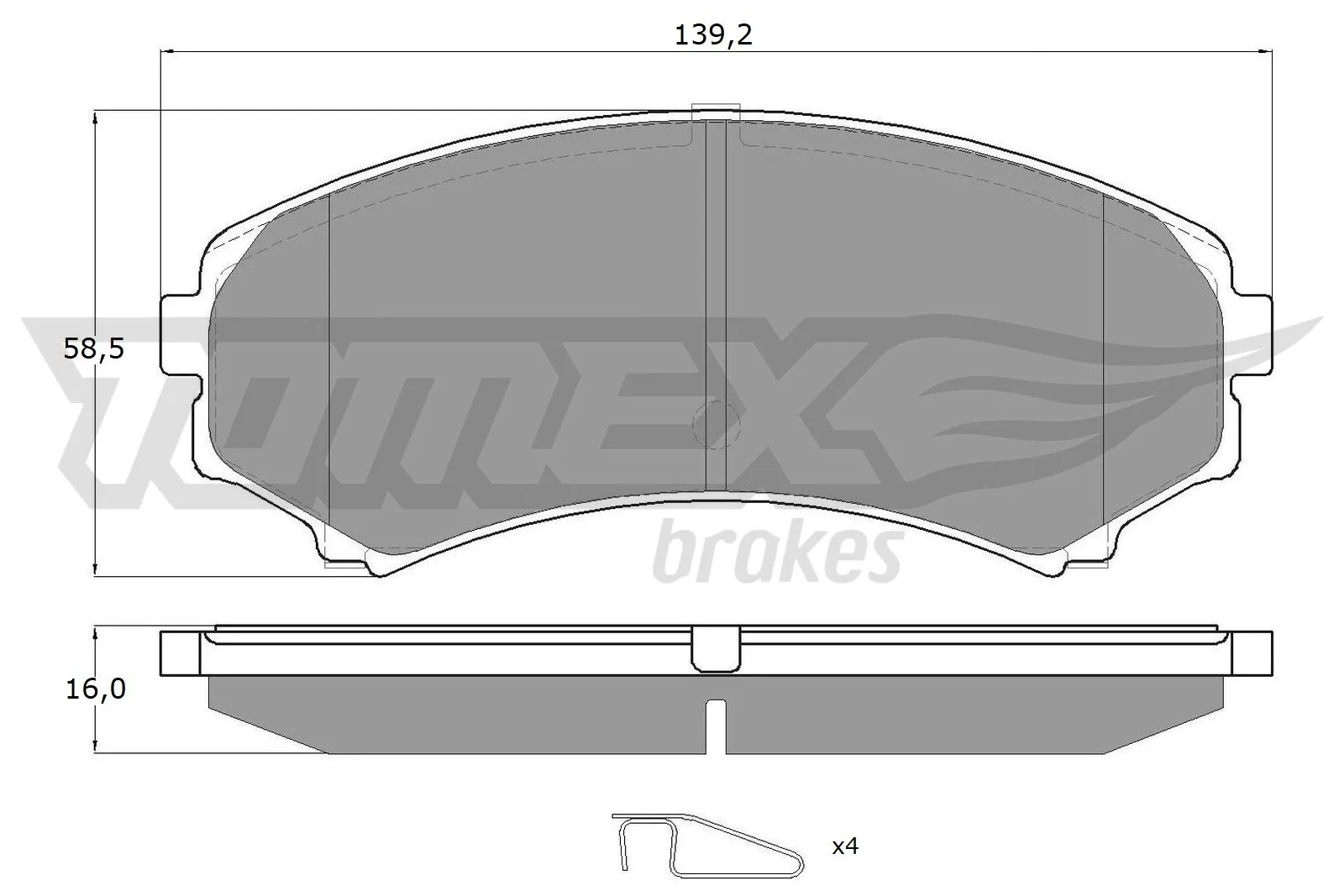 Brake Pad Set, disc brake TX 15-33
