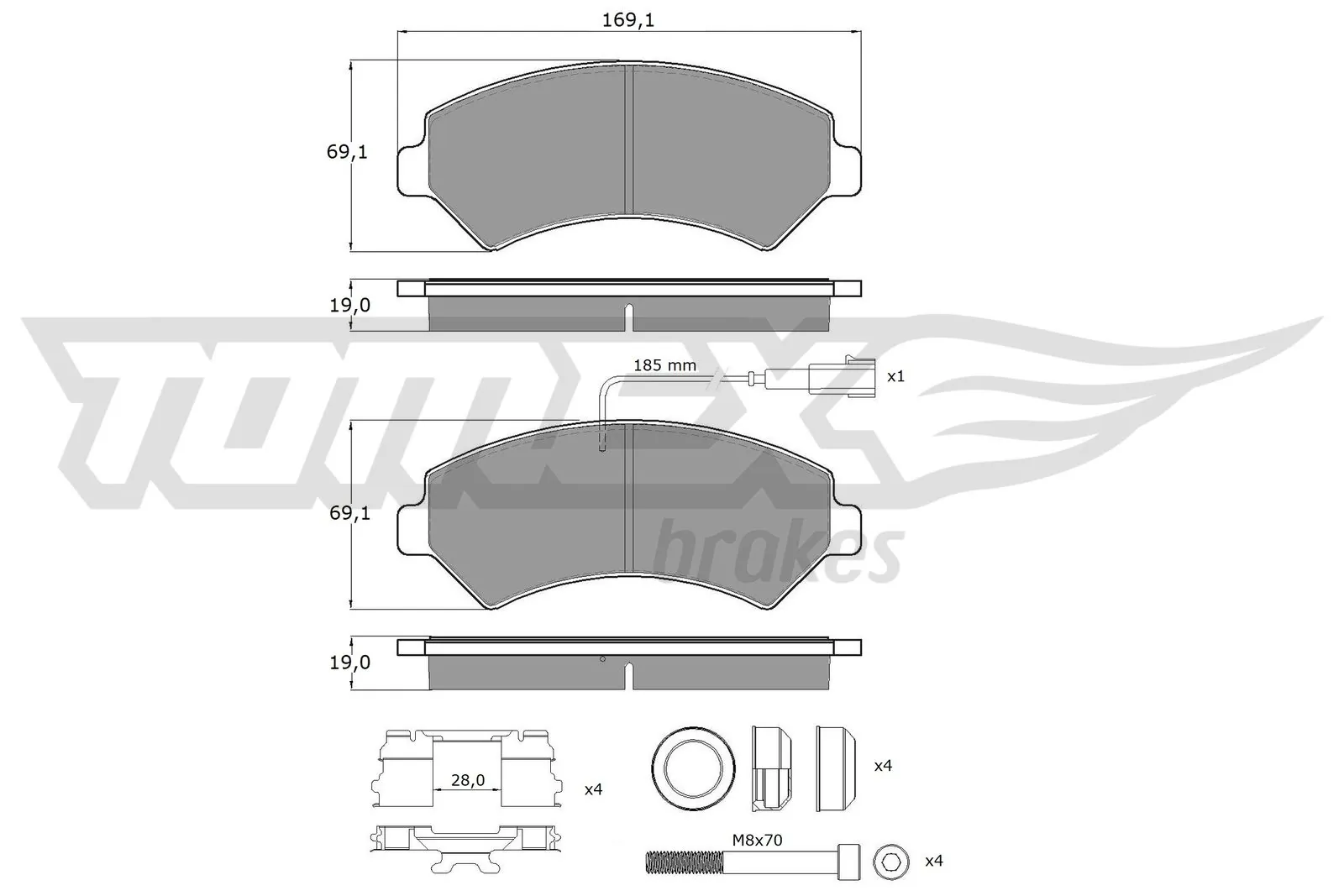 Brake Pad Set, disc brake TX 14-40
