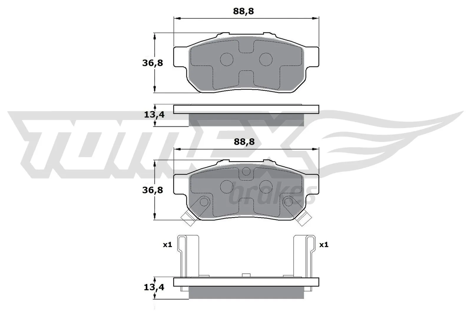 Brake Pad Set, disc brake TX 17-22