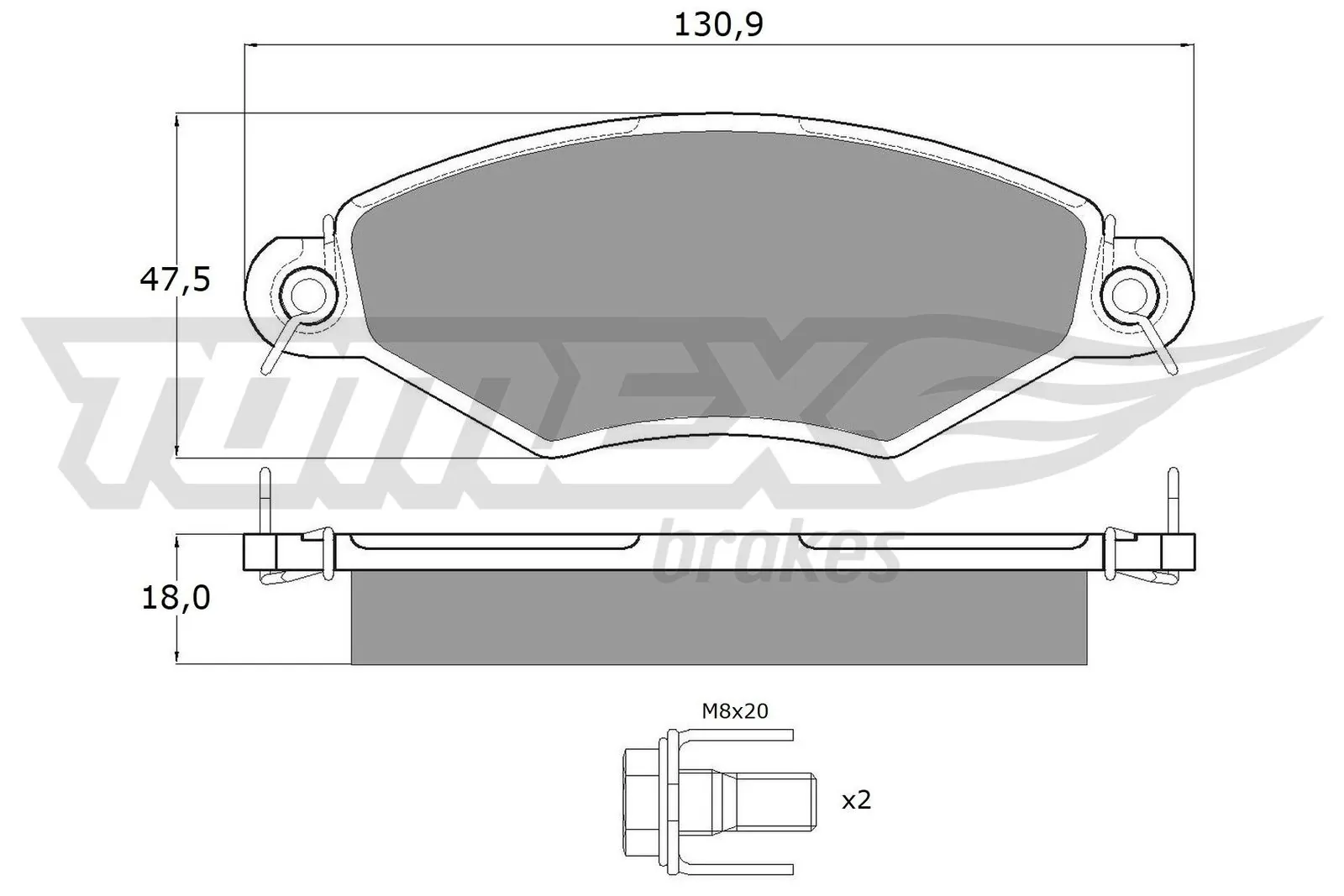 Brake Pad Set, disc brake TX 12-15