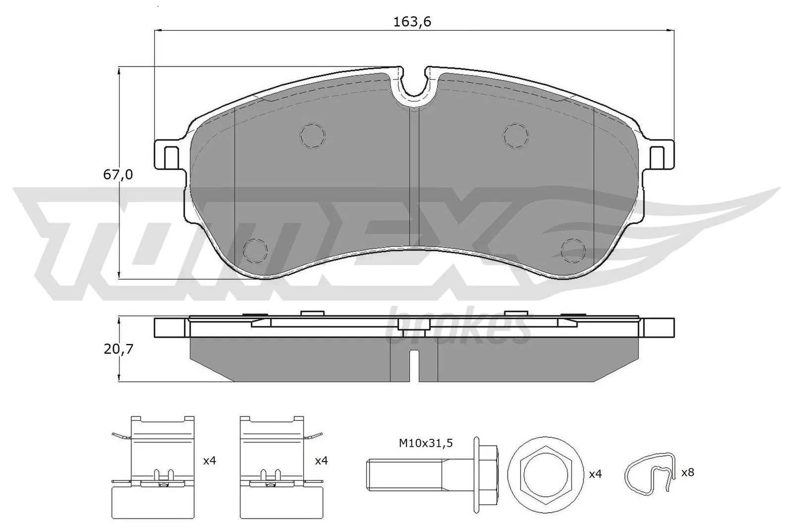 Brake Pad Set, disc brake TX 18-58