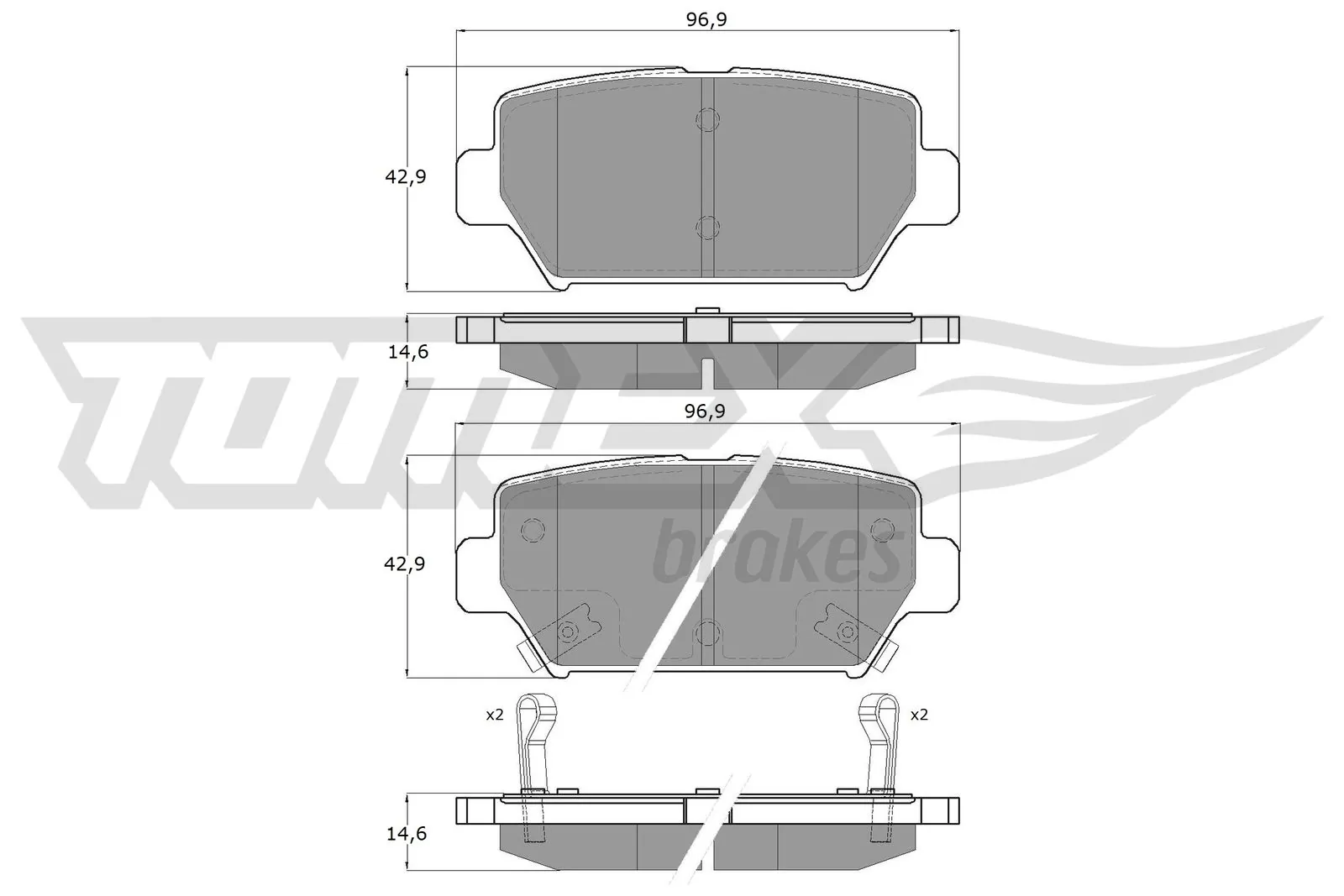 Brake Pad Set, disc brake TX 60-16