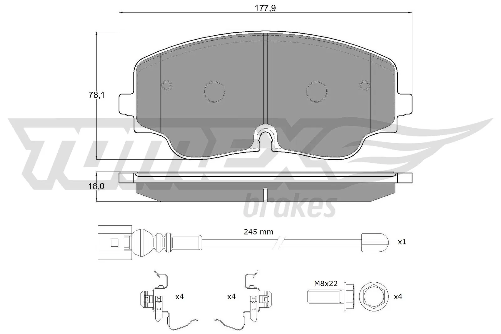 Brake Pad Set, disc brake TX 19-87