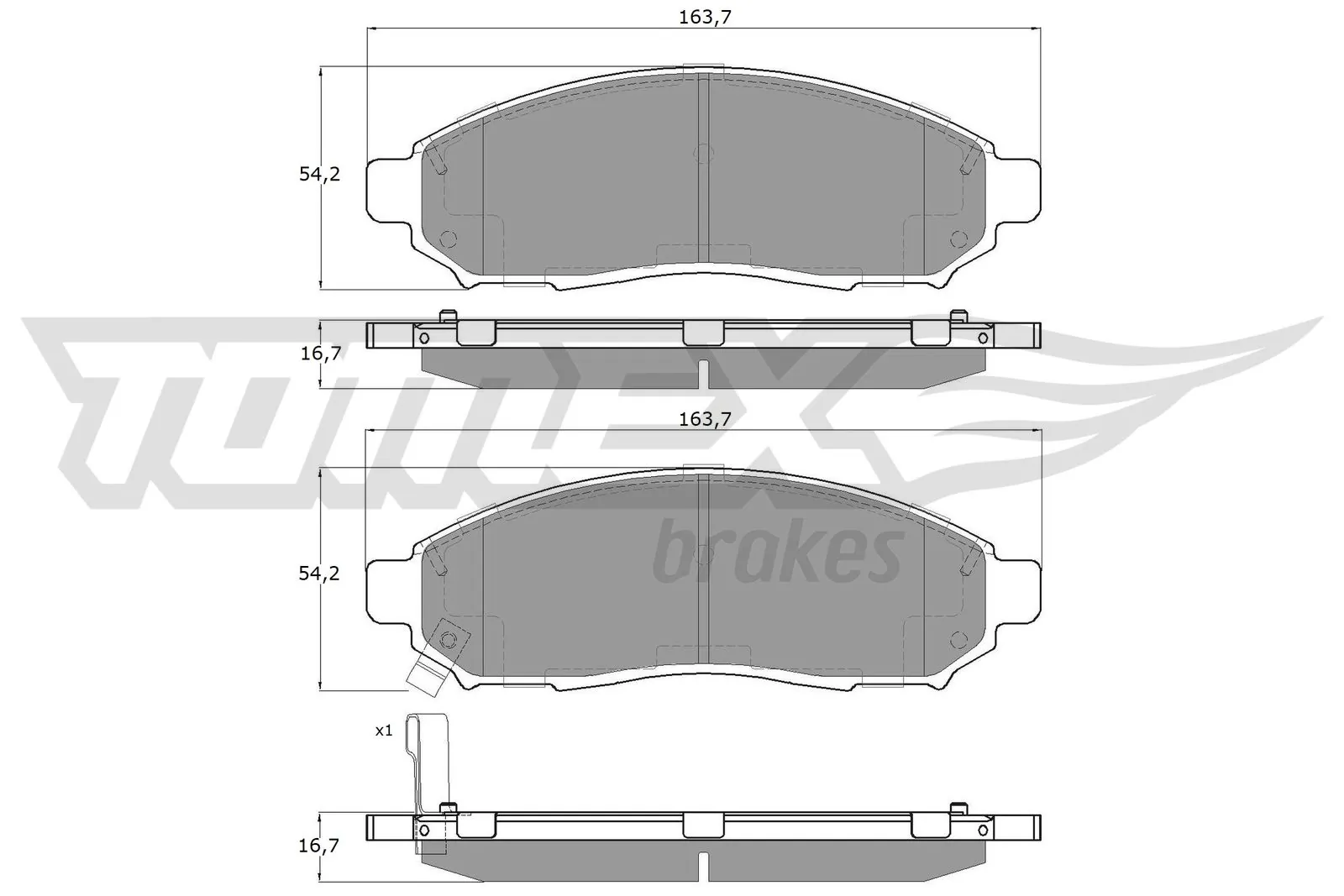 Brake Pad Set, disc brake TX 15-28