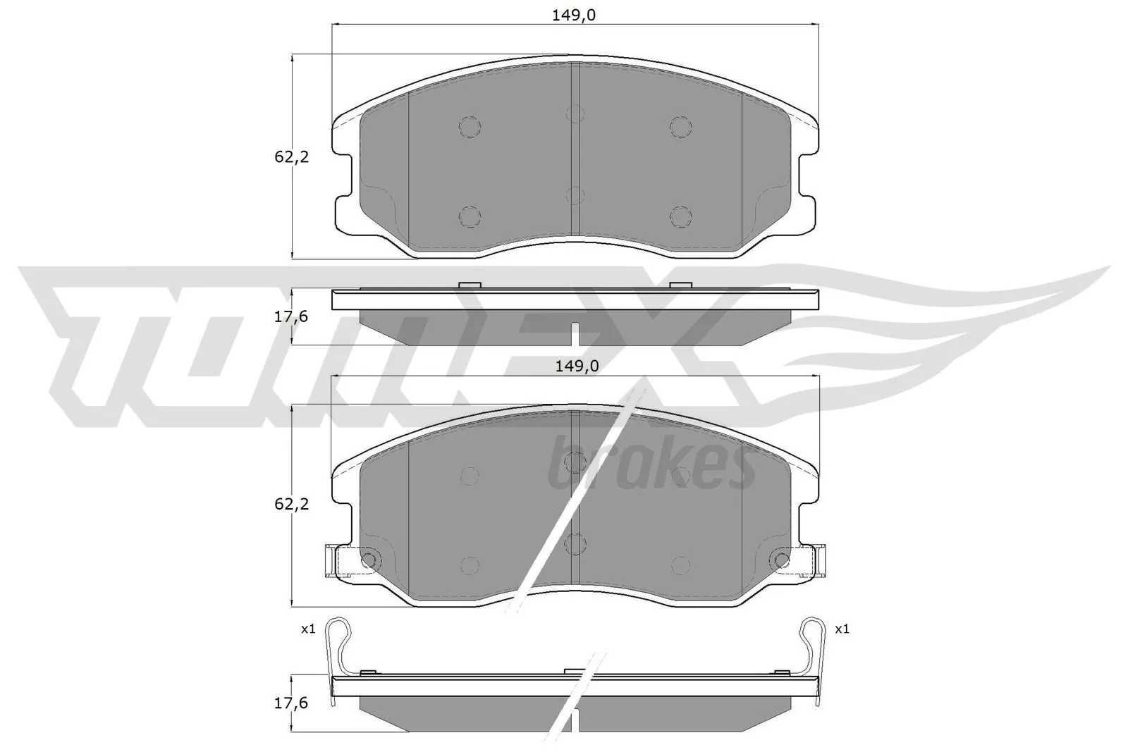 Brake Pad Set, disc brake TX 16-42