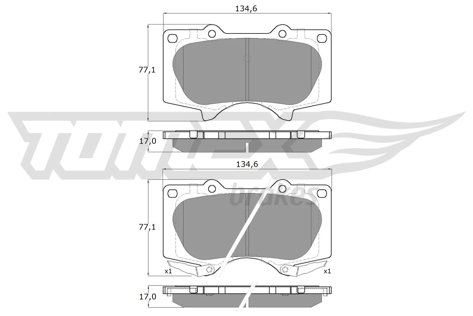 Brake Pad Set, disc brake TX 14-96