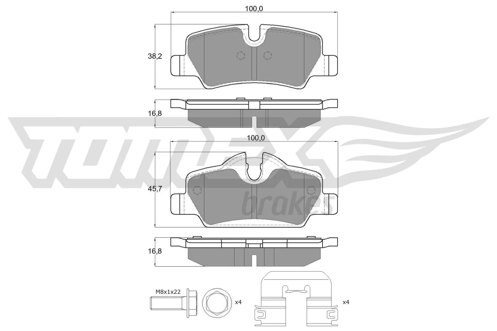 Brake Pad Set, disc brake TX 17-83