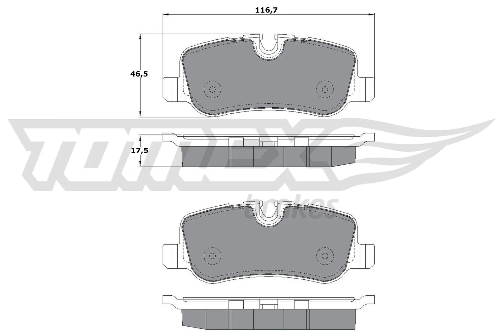 Brake Pad Set, disc brake TX 17-72