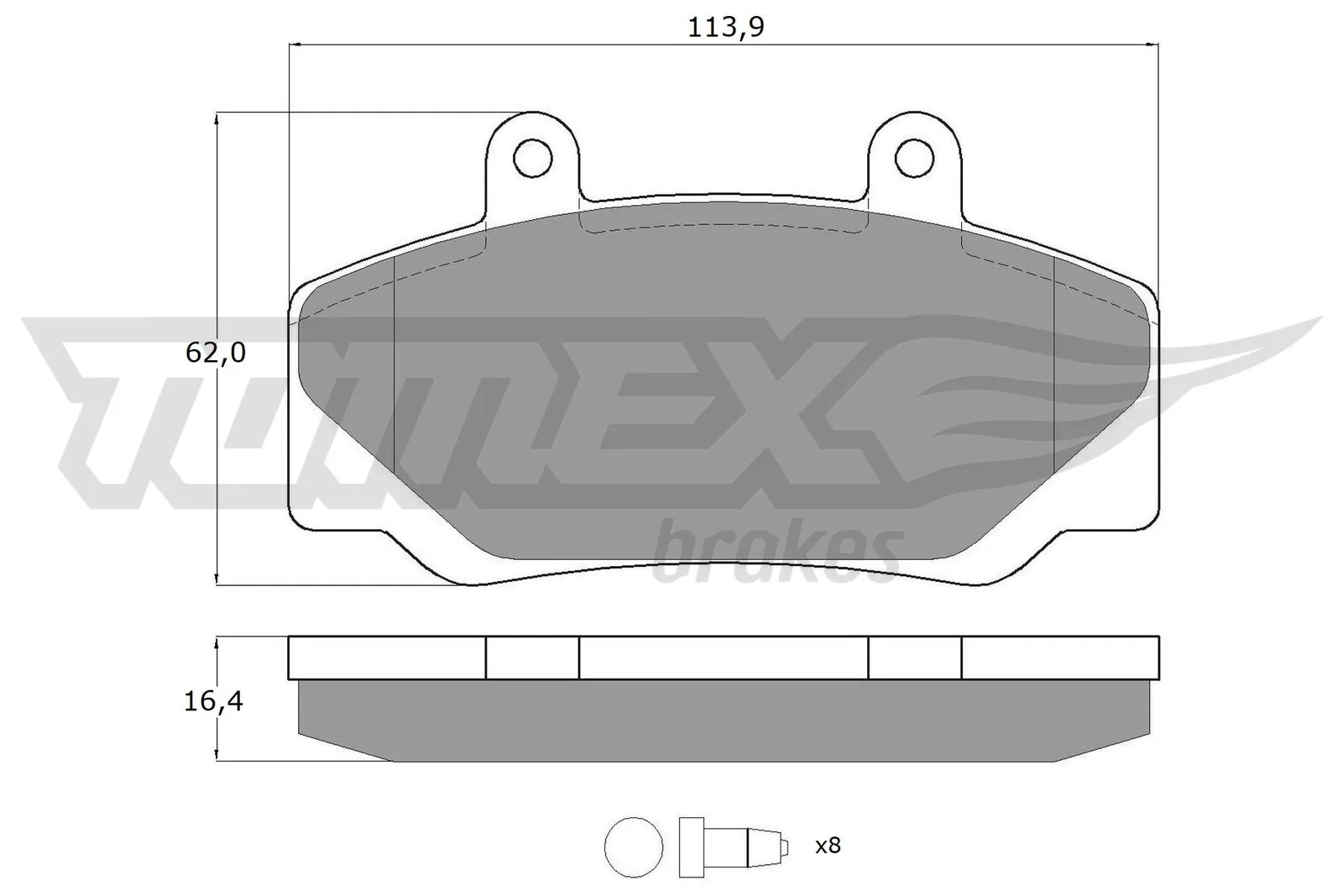 Brake Pad Set, disc brake TX 11-67