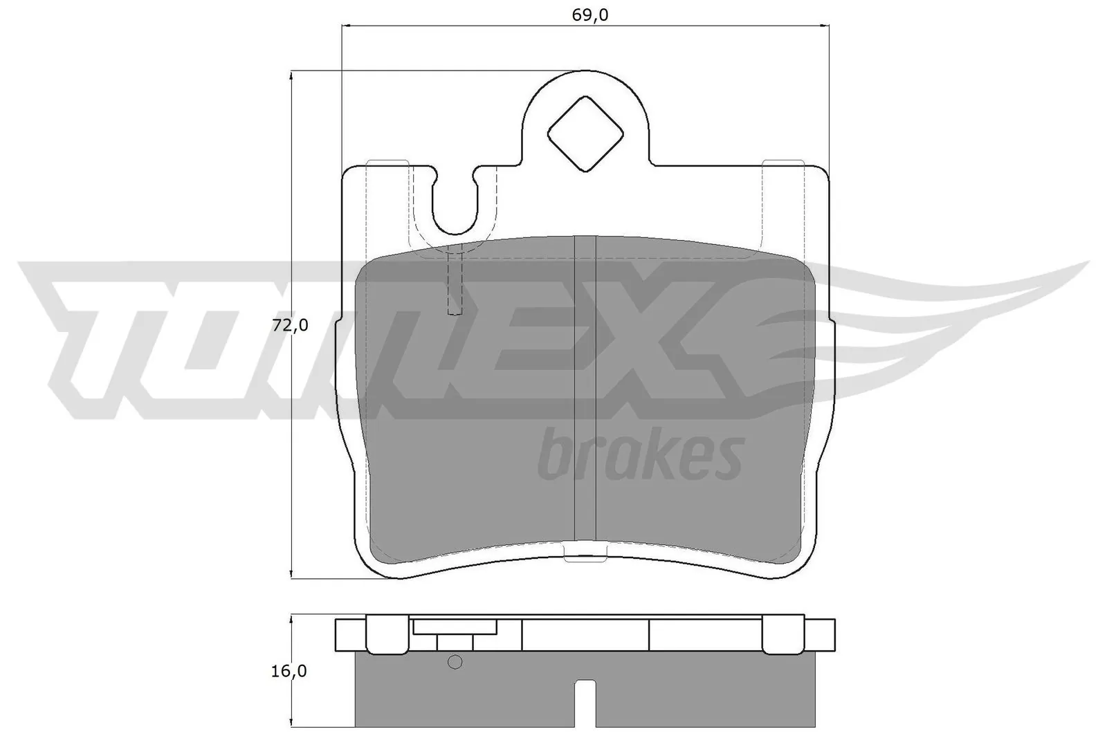 Brake Pad Set, disc brake TX 12-87